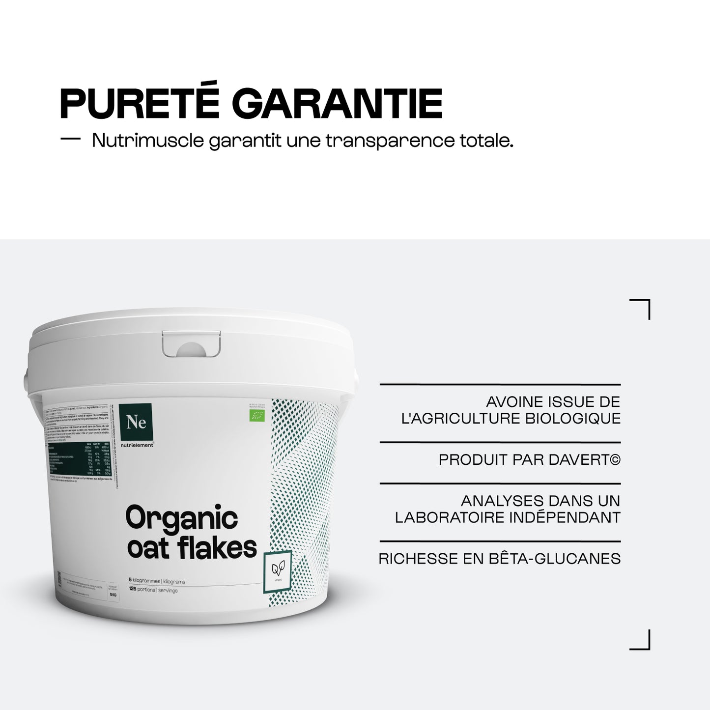 Flocons d'avoine biologiques