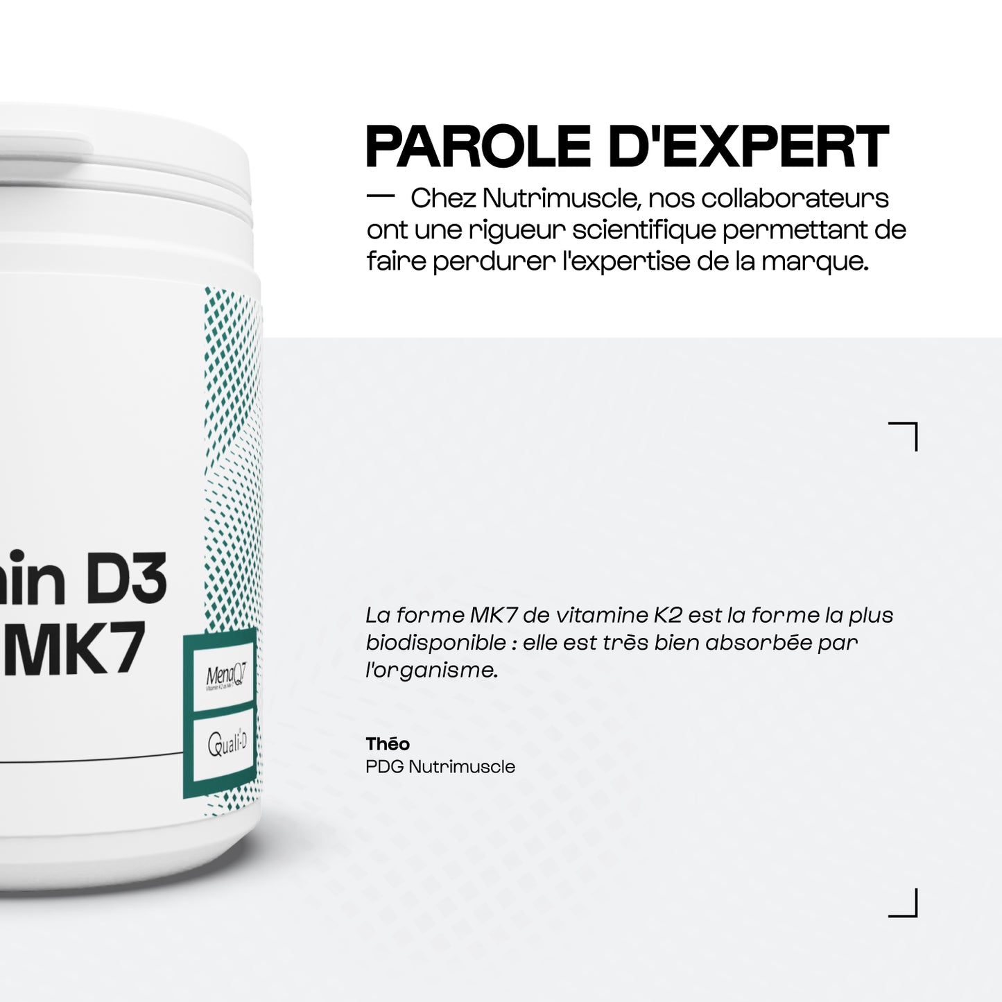 Vitamines D3 + K2-MK7