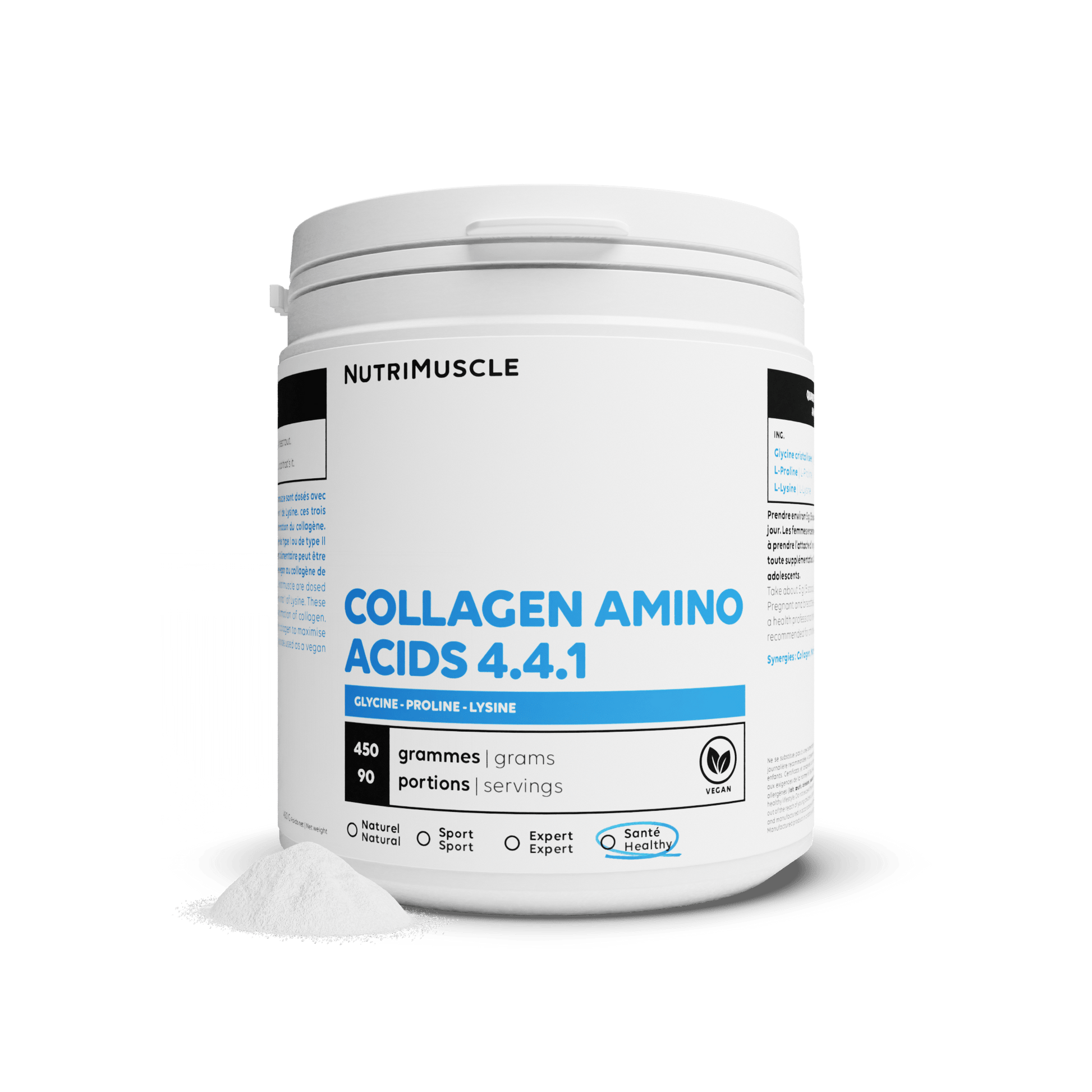 Nutrimuscle Acides aminés 450 g Acides Aminés du Collagène 4.4.1 en poudre