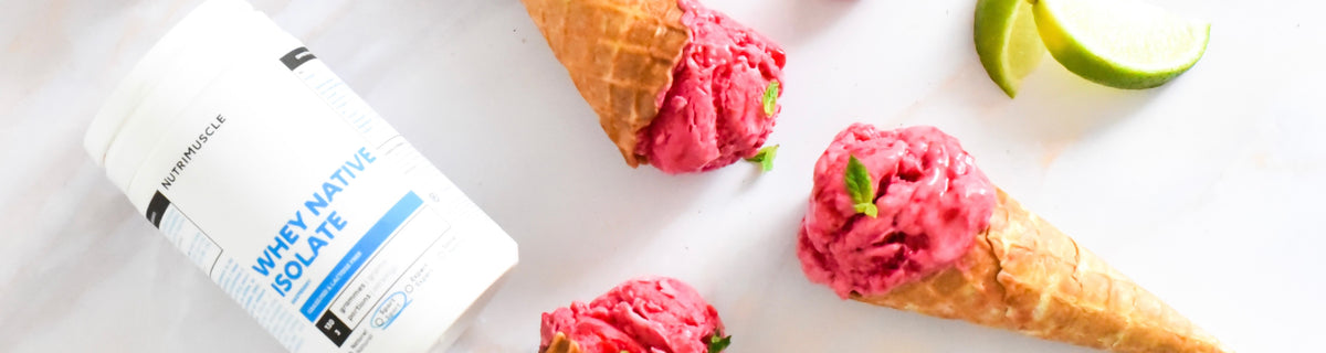 sorbet protéiné à la framboise