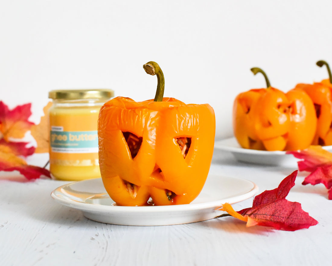 Recette : Poivrons farcis Jack O’Lantern