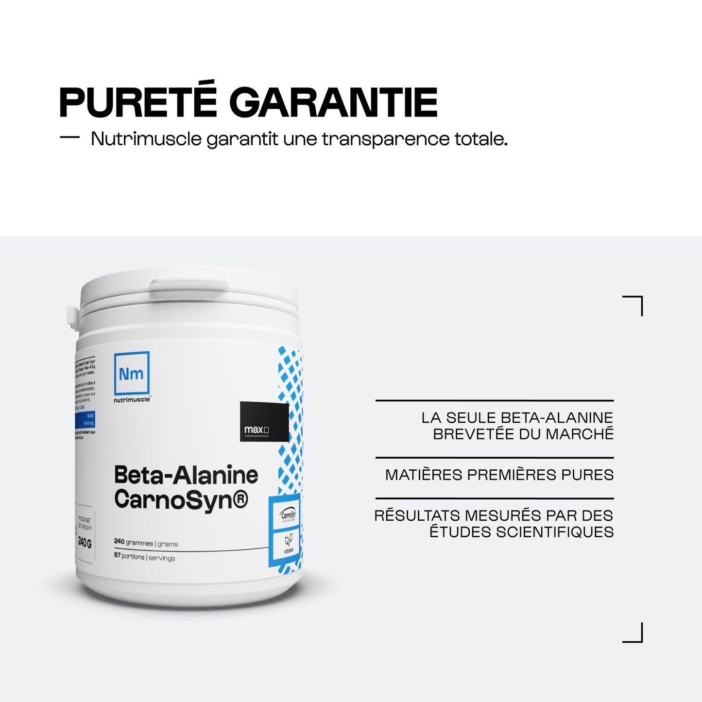 Bêta-Alanine Carnosyn® en poudre