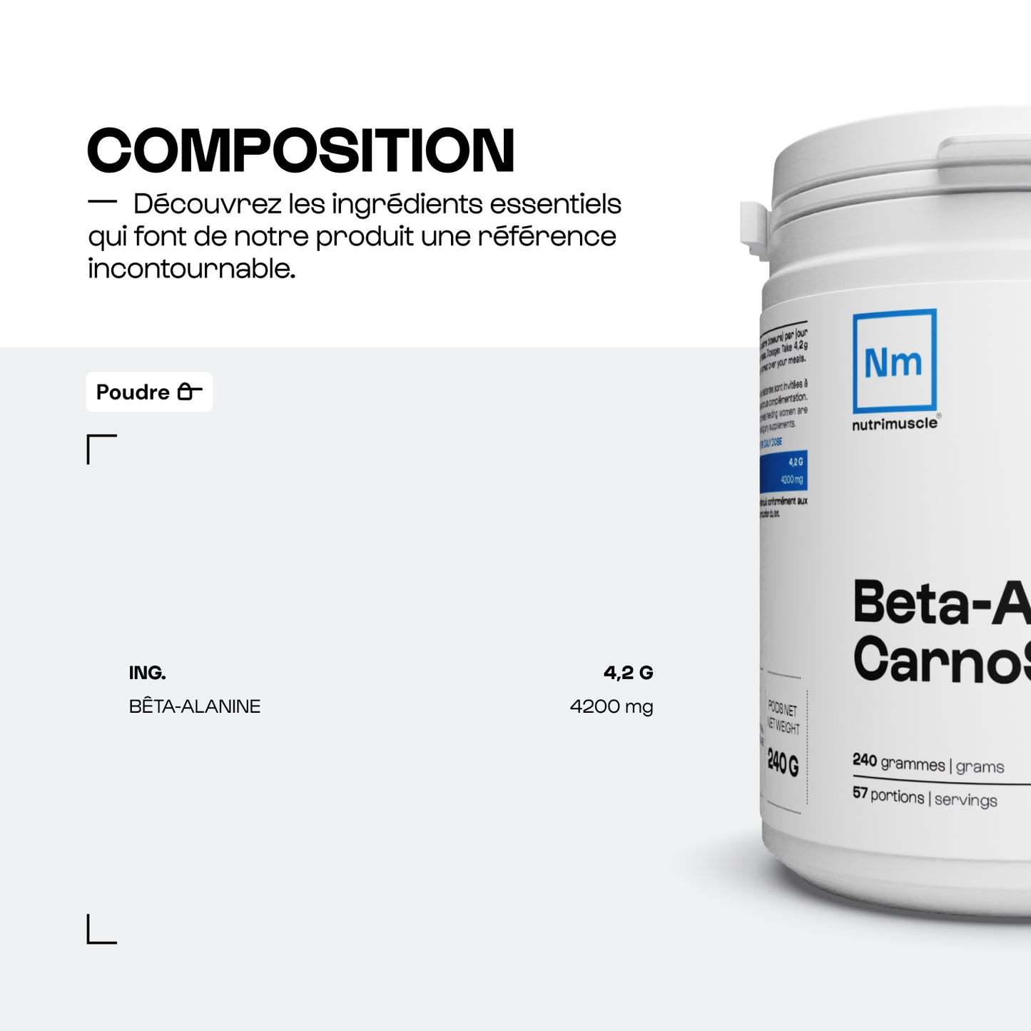 Bêta-Alanine Carnosyn® en poudre