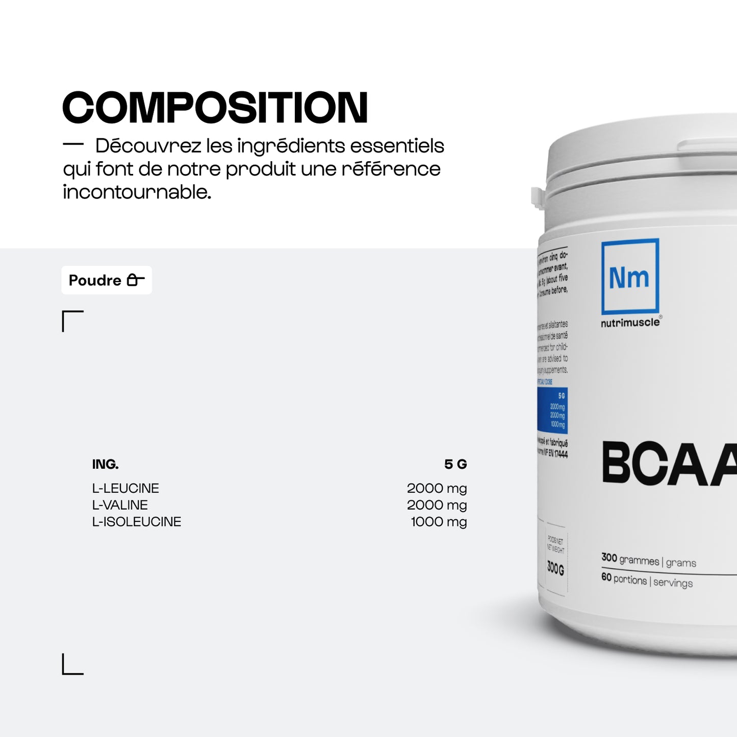 BCAA 2.1.2 Résistance en poudre