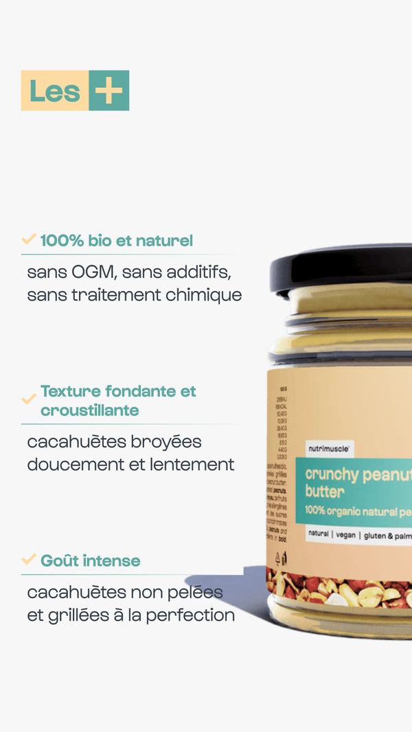 Beurre de cacahuète bio : 100% naturel
