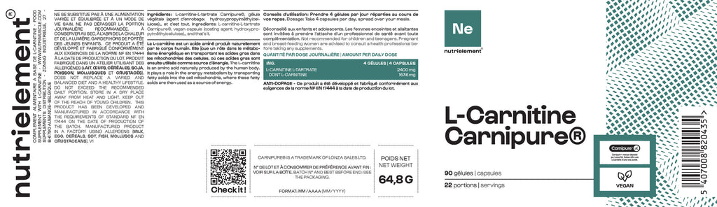 Nicetile 500 Pure Carnitine - Massigen Sport - 60 Capsule - Supplement Energetico A Base Di Acetyl L-carnitina Pura Al Carnitina Liquida - Foto 5
