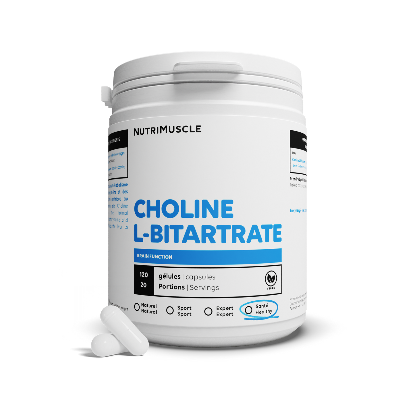 Choline L-Bitartrate en gélules
