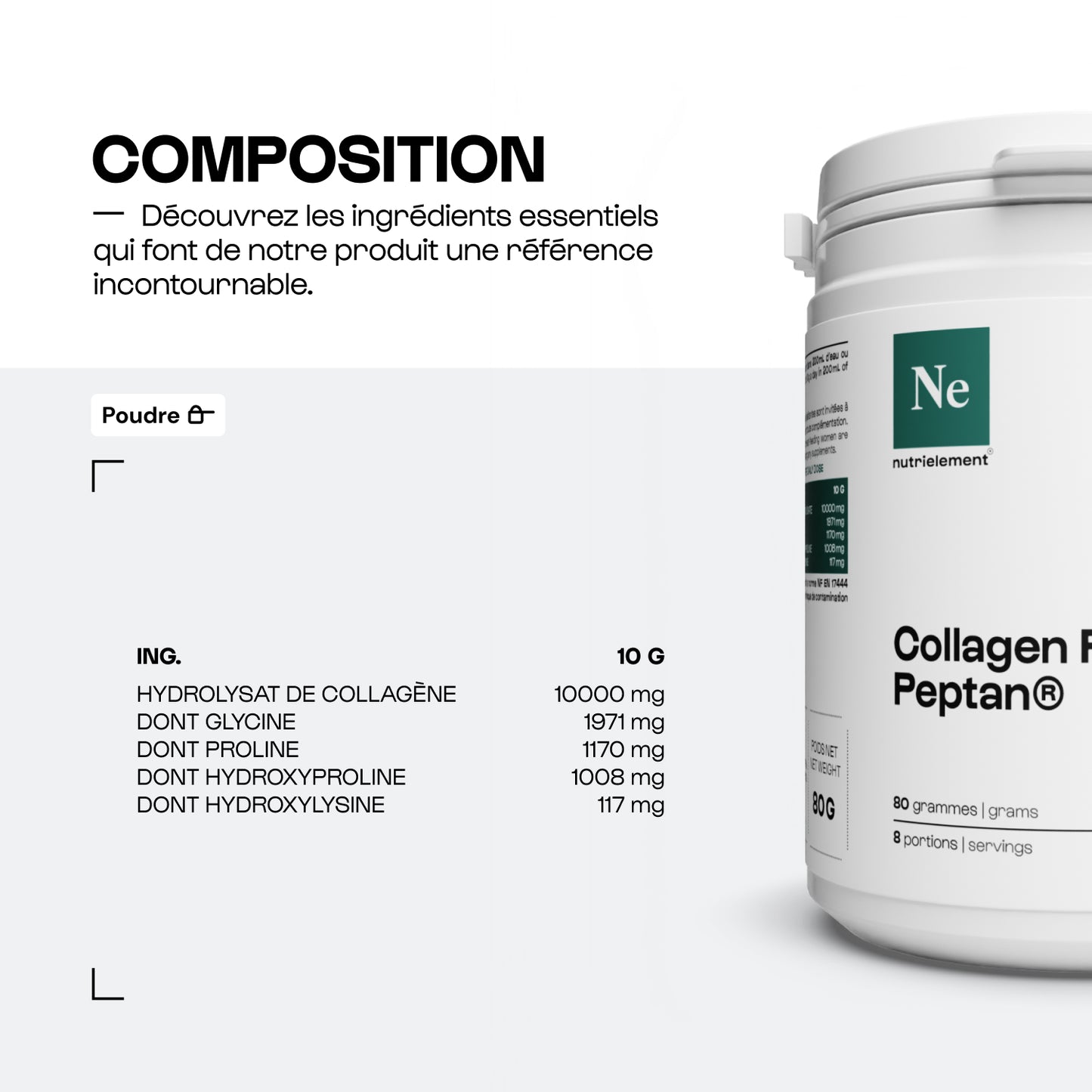 Collagène Peptides Peptan® en poudre