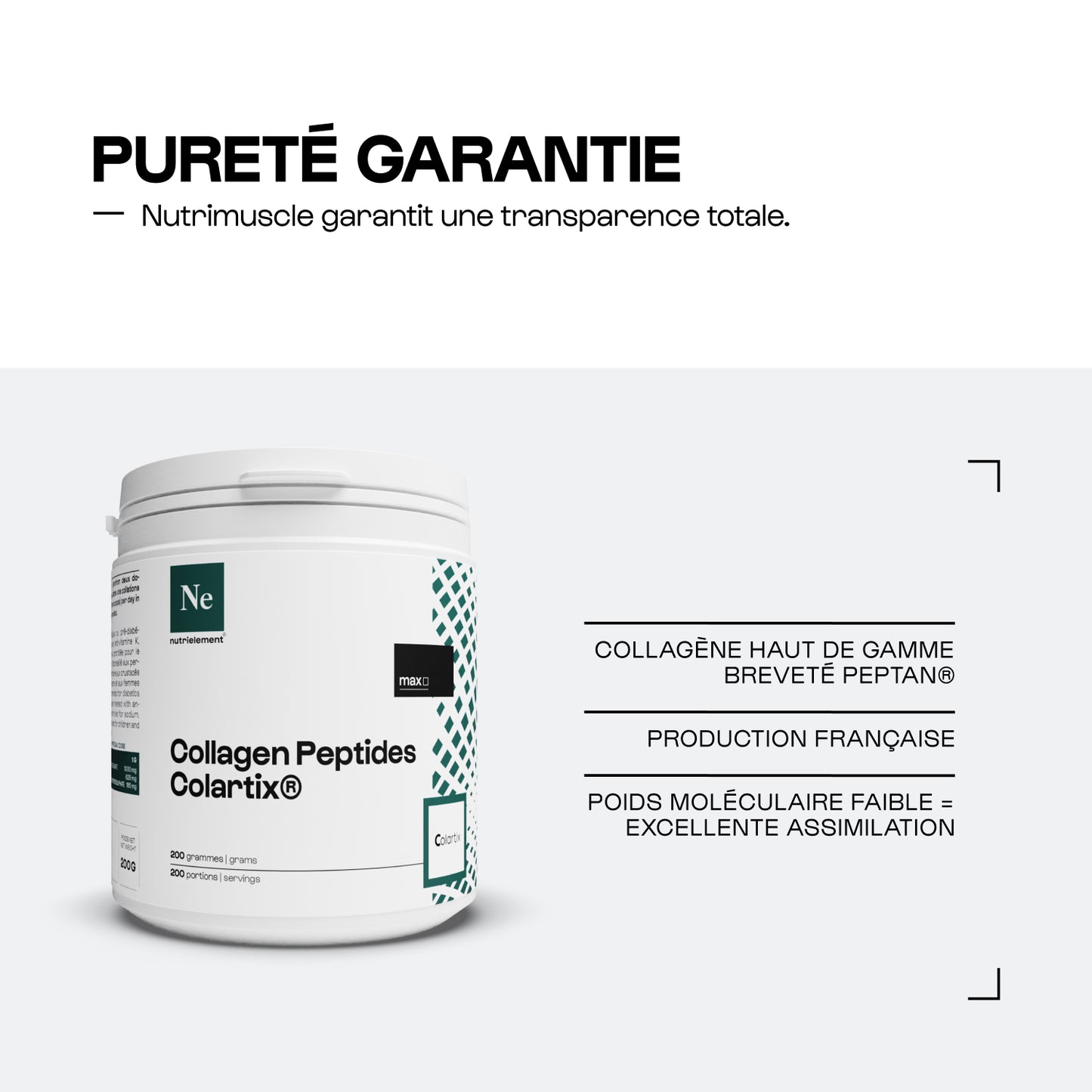 Collagène Colartix (Peptan® II) en poudre