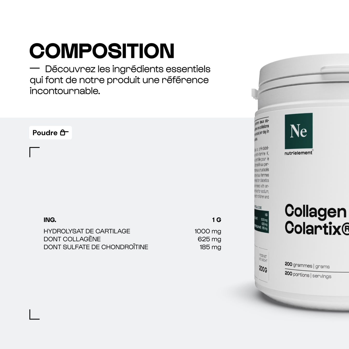 Collagène Colartix (Peptan® II) en poudre