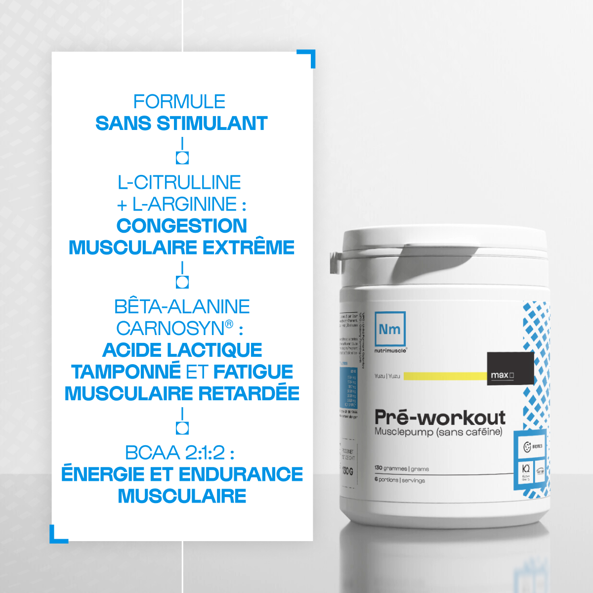 Pré-workout Musclepump - sans caféine