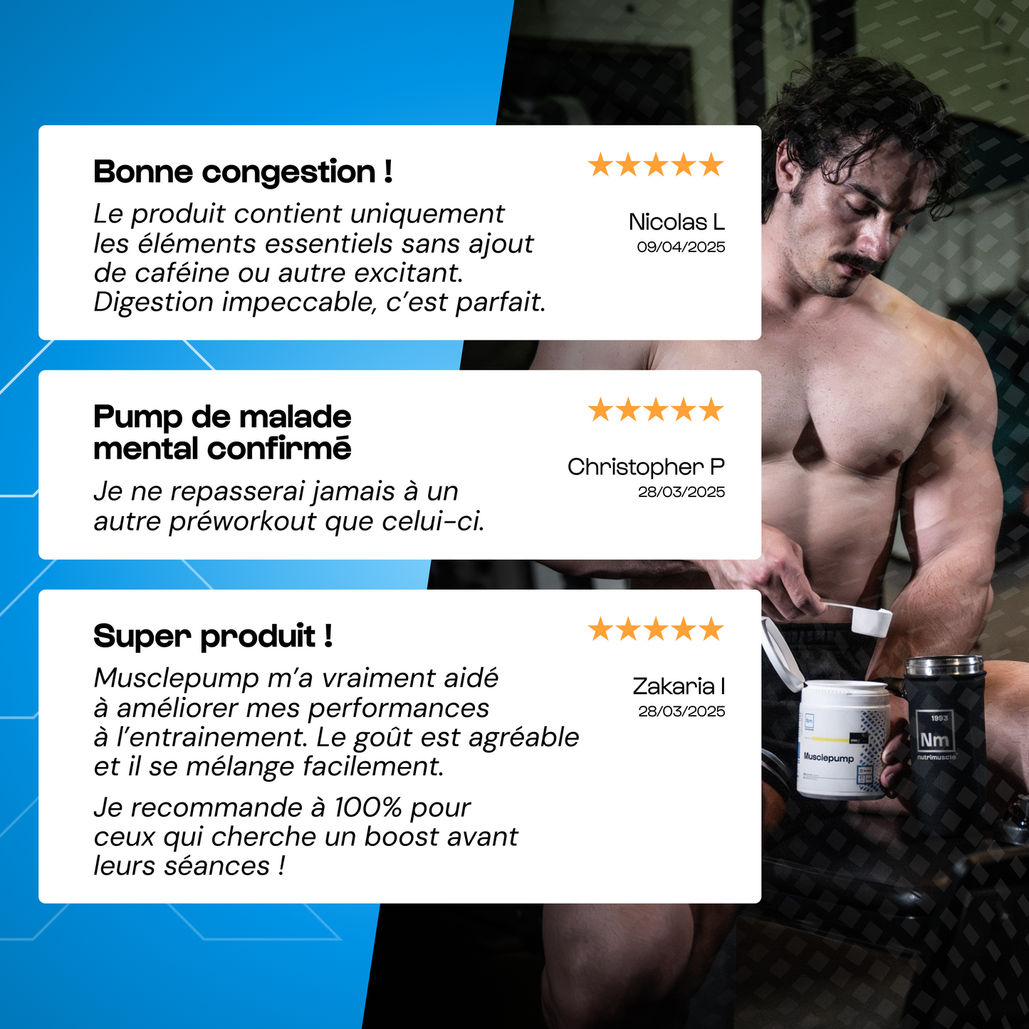 Pré-workout Musclepump - sans caféine