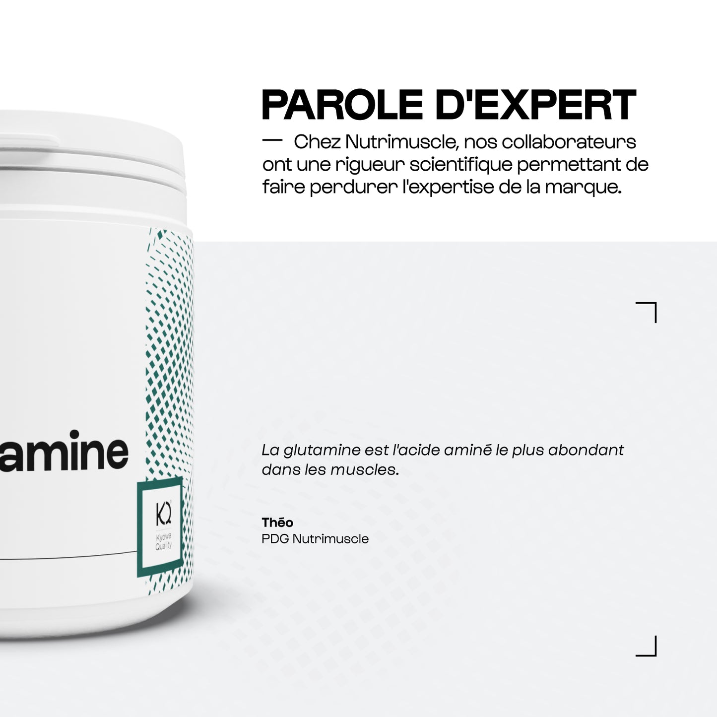 Glutamine (L-Glutamine) en poudre