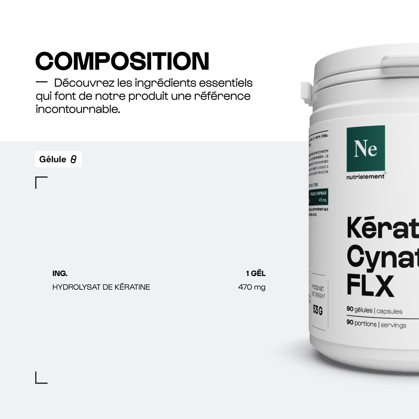 Kératine (Cynatine® - FLX) en gélules