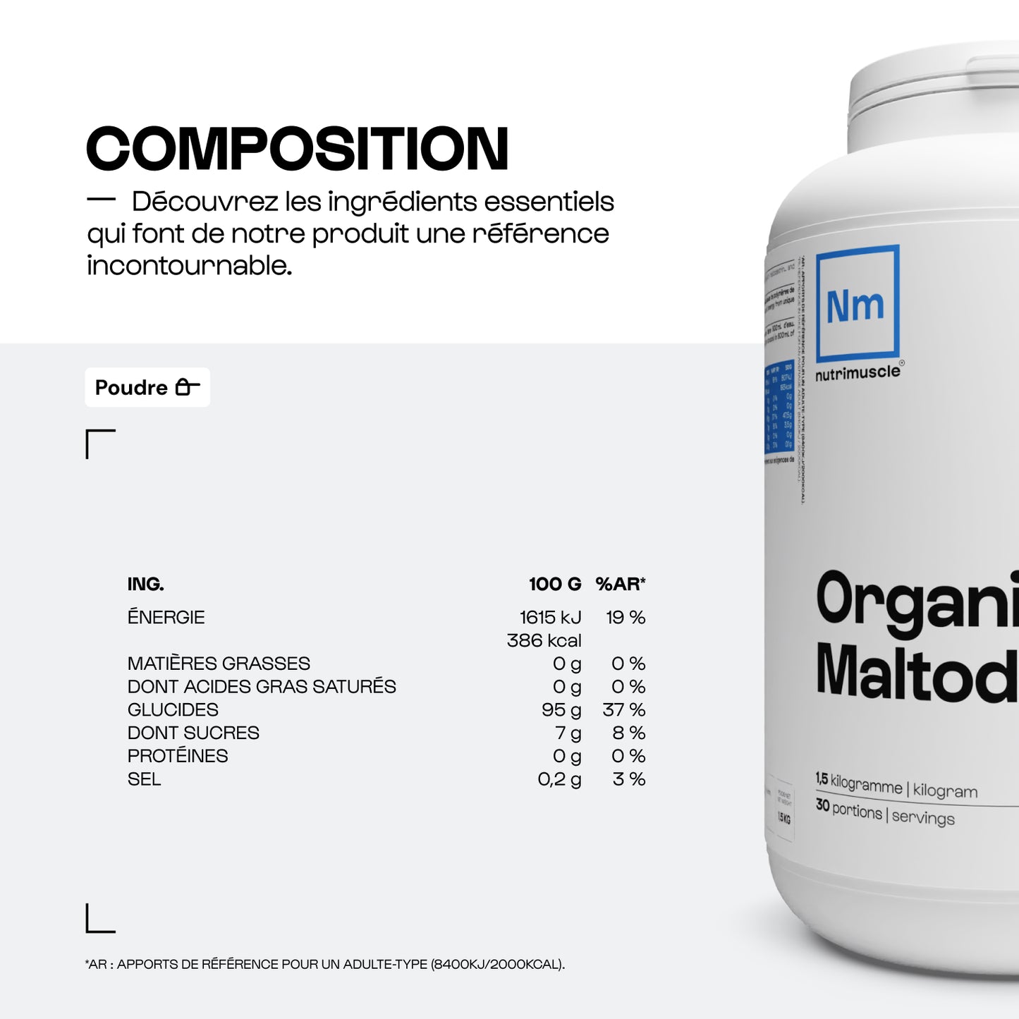 Maltodextrine biologique