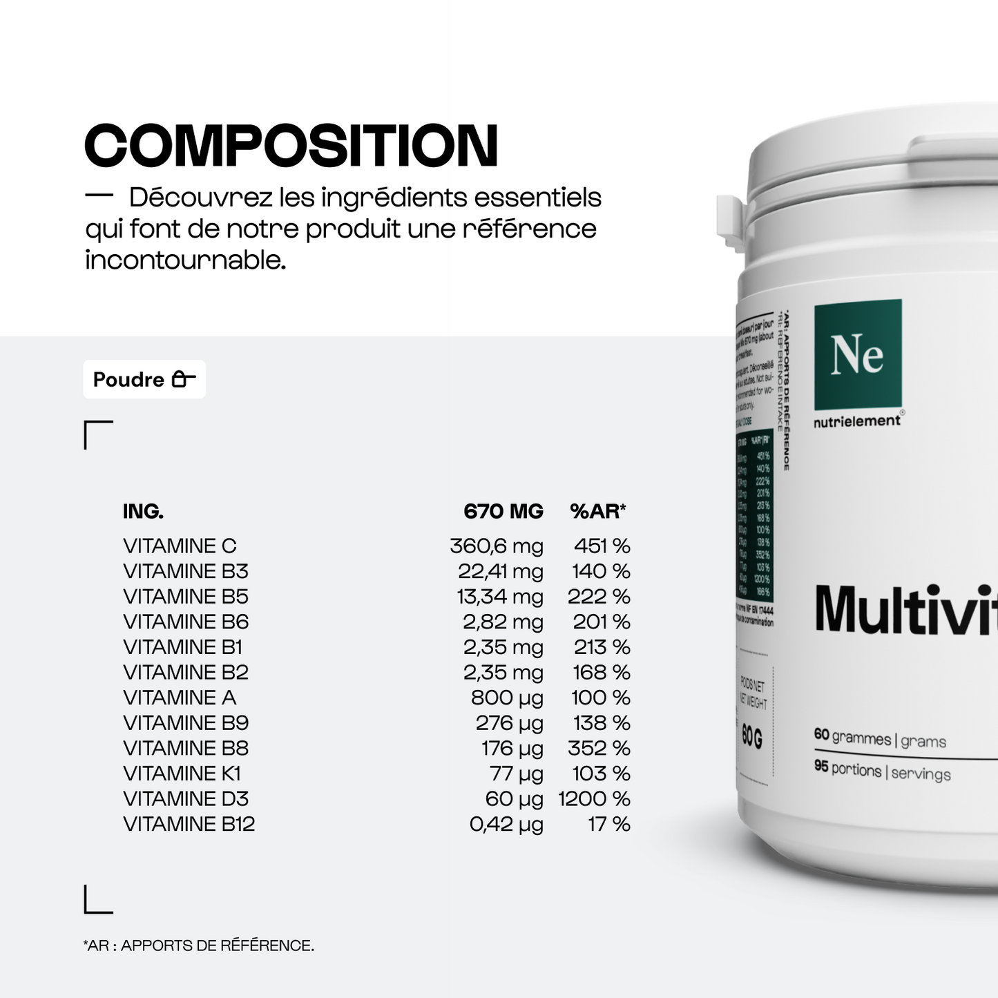 Multivitamines en poudre
