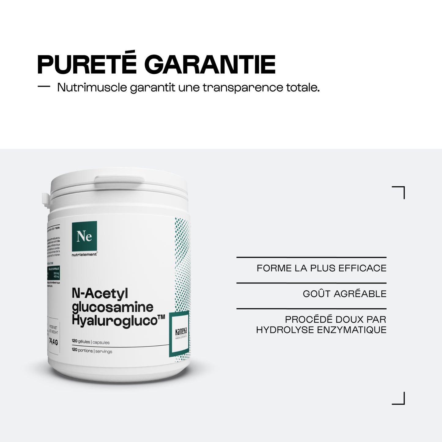 Glucosamine (N-Acetylglucosamine) Hyalurogluco™ en gélules