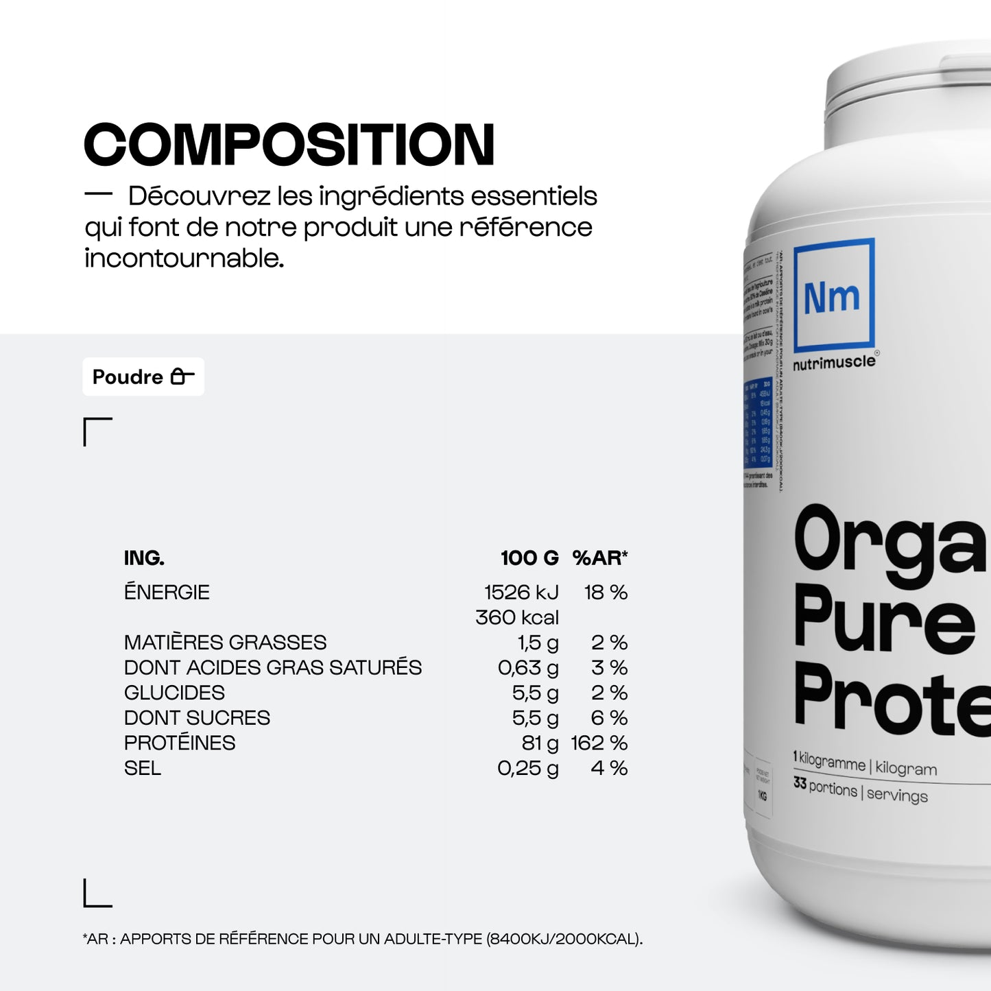 Pure Milk Protein Biologiques