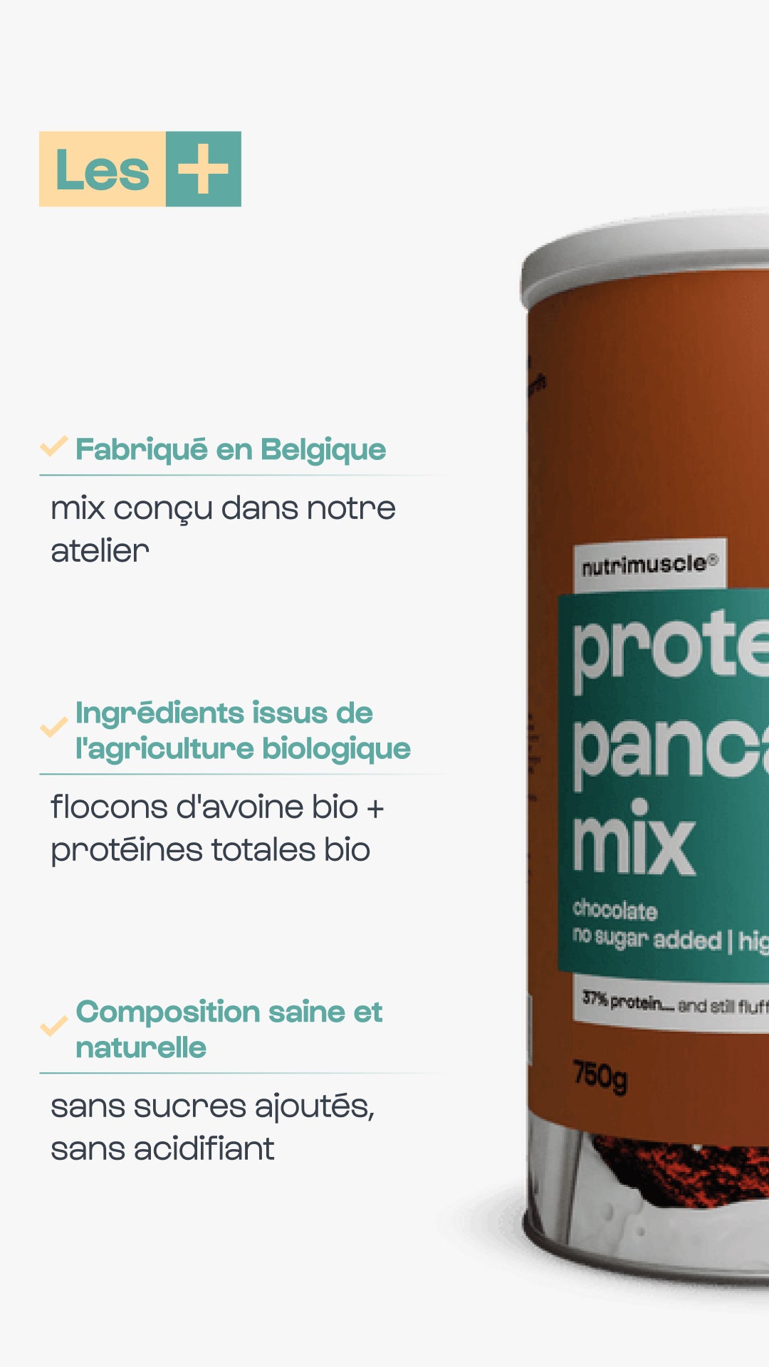 Mix pour pancakes bio - Protéines totales cacao