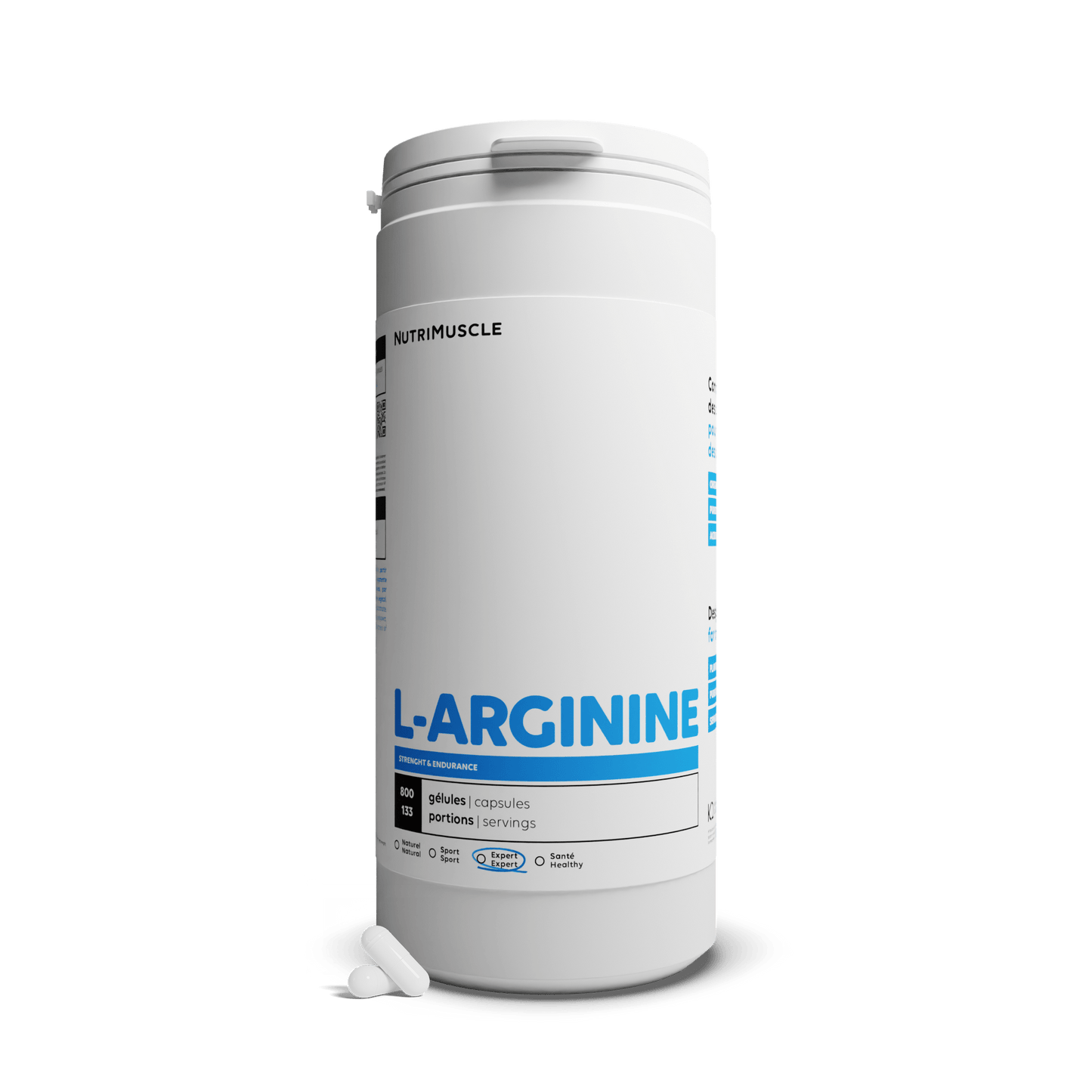 Nutrimuscle Acides aminés 800 gélules Arginine (L-Arginine Base)