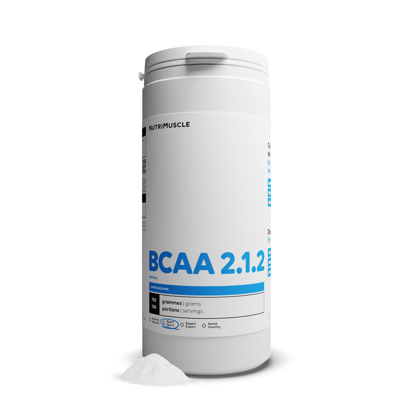 Nutrimuscle Acides aminés Nature / 750 g BCAA 2.1.2 Résistance en poudre