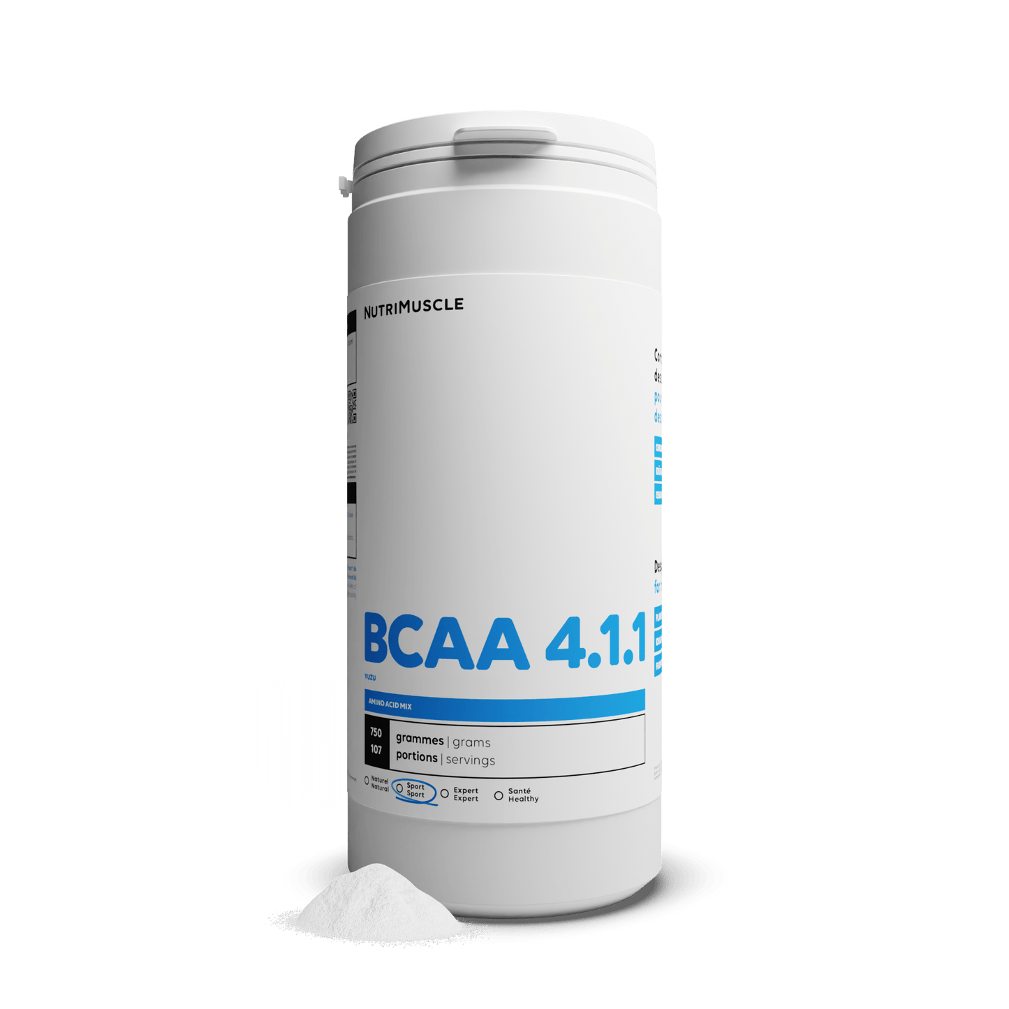 Nutrimuscle Acides aminés Yuzu / 750 g BCAA 4.1.1 Constructeurs en poudre
