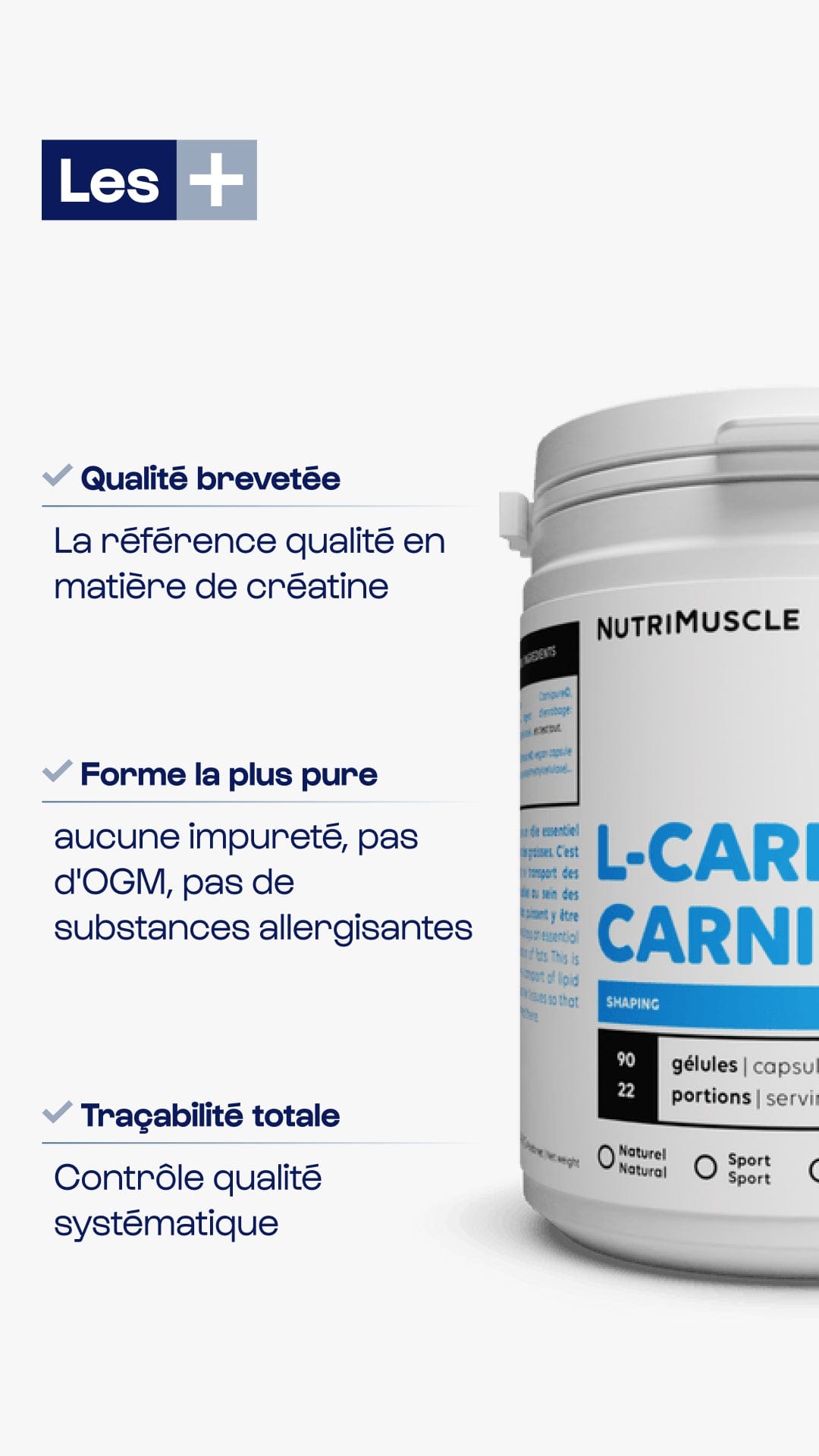 Nutrimuscle Acides aminés Carnitine Carnipure® en gélules
