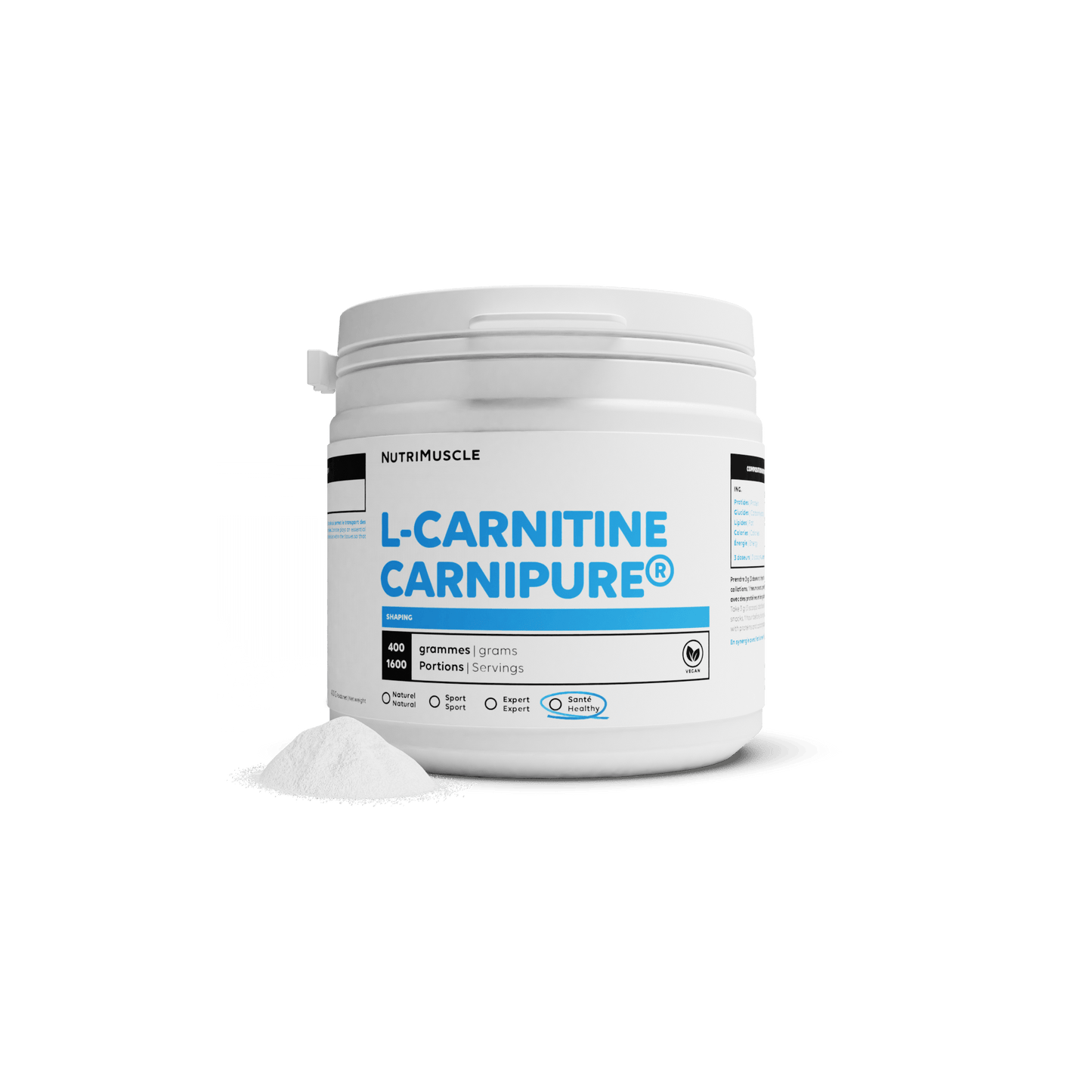 Nutrimuscle Acides aminés 400 g Carnitine Carnipure® en poudre