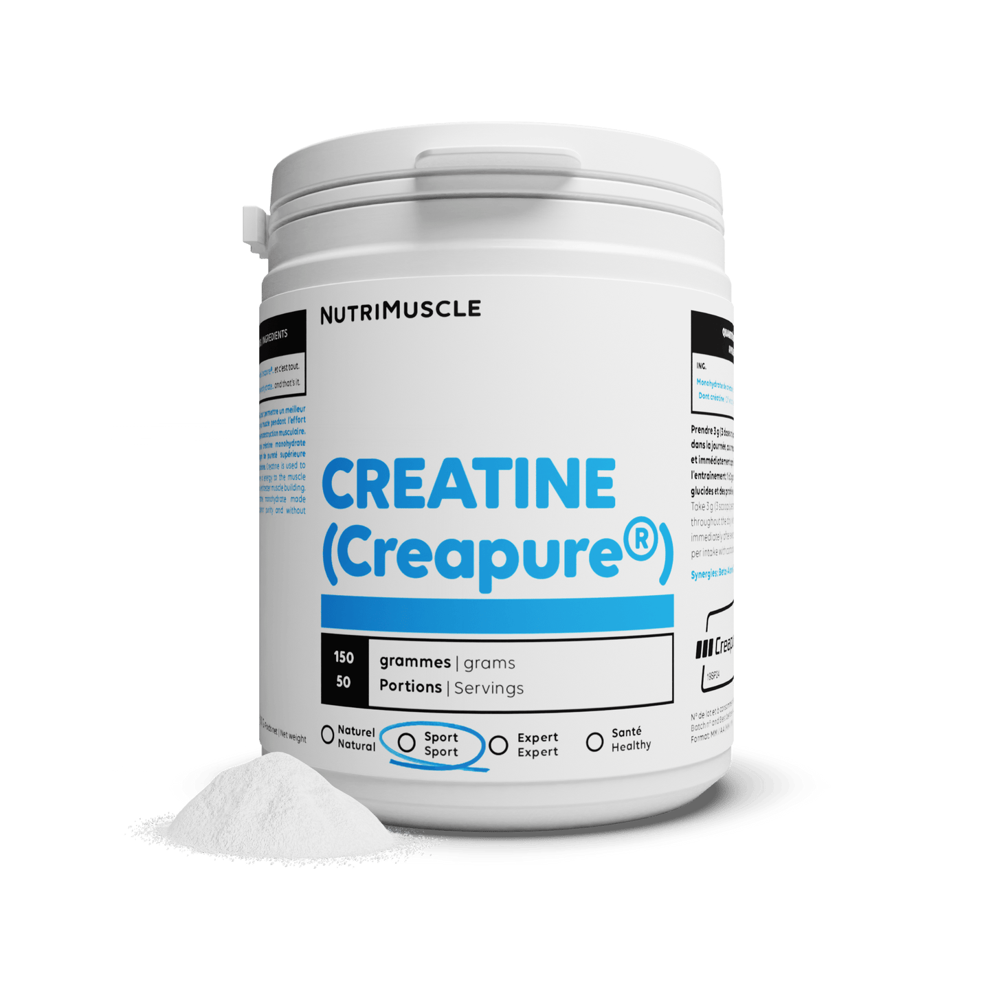Nutrimuscle Acides aminés 150 g Créatine (Creapure®) en poudre