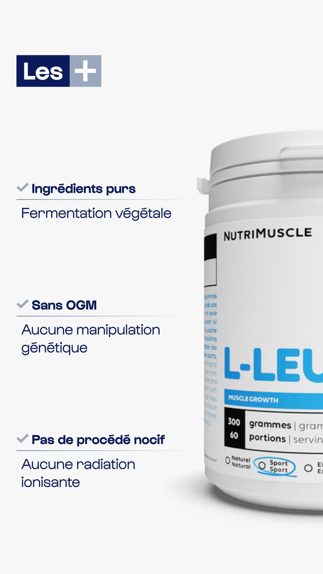 Nutrimuscle Acides aminés Leucine (L-Leucine)