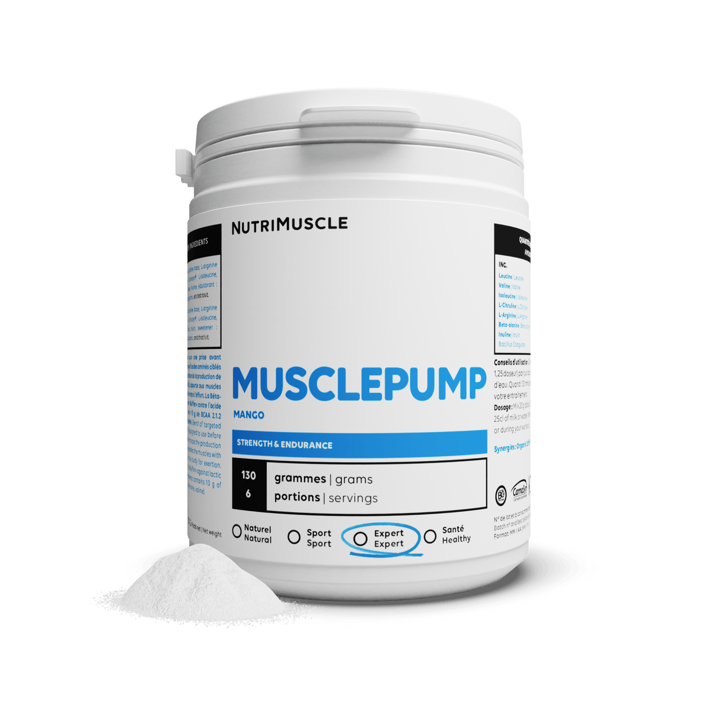 Nutrimuscle Acides aminés Mangue / 130 g MusclePump