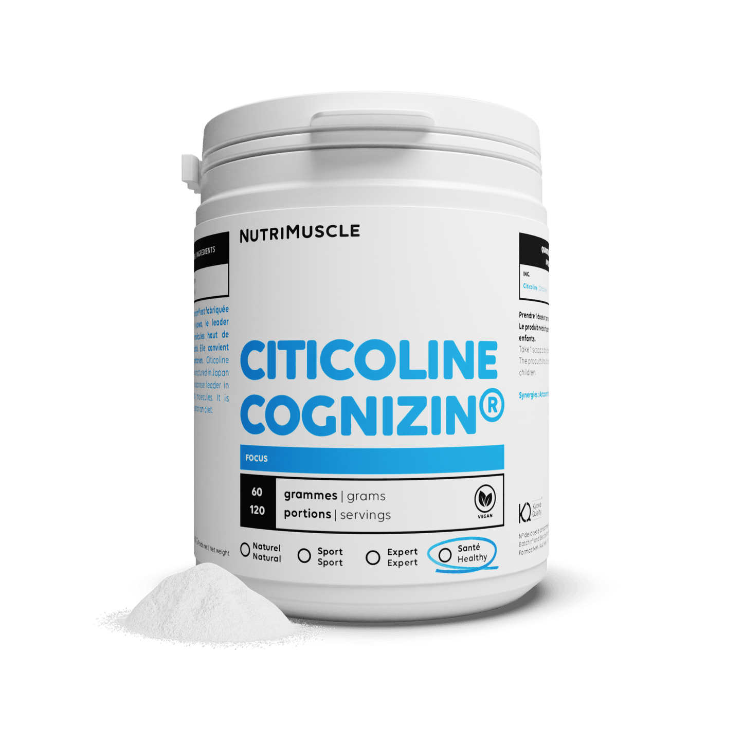 Nutrimuscle 60 g Citicoline (CDP-choline) en poudre
