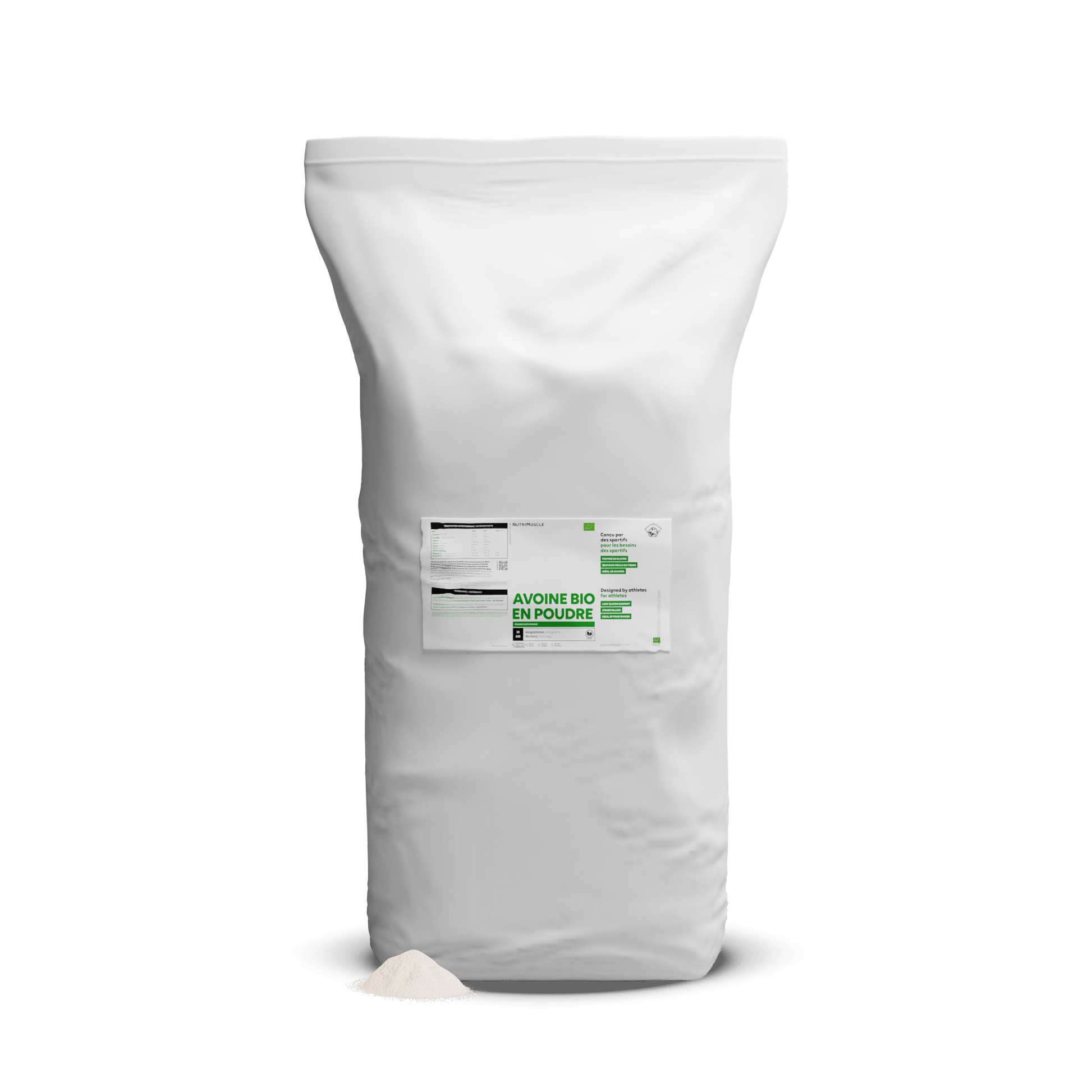 Nutrimuscle Glucides 25.00 kg Flocons d'avoine biologiques en poudre