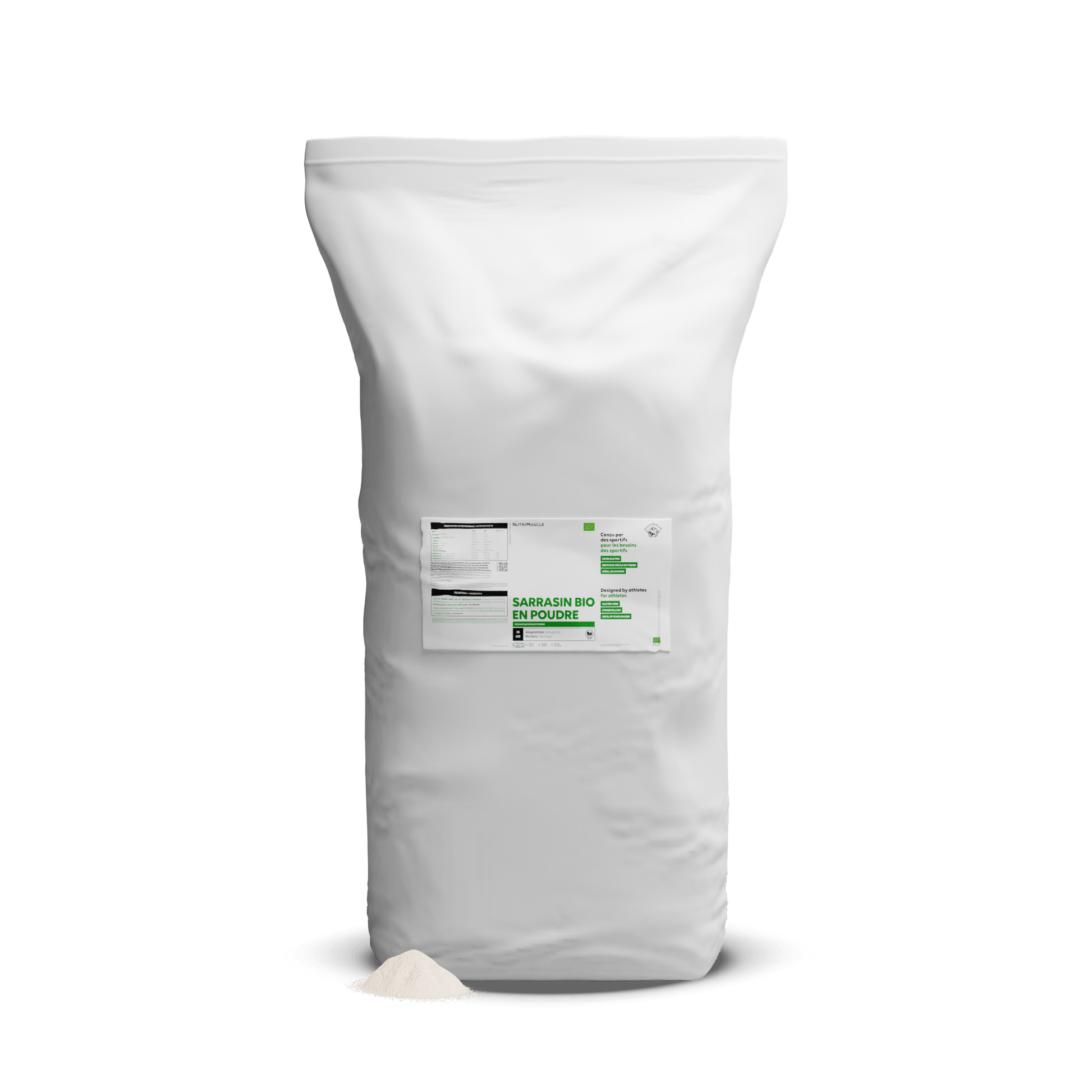 Nutrimuscle Glucides 25.00 kg Flocons de sarrasin biologiques en poudre