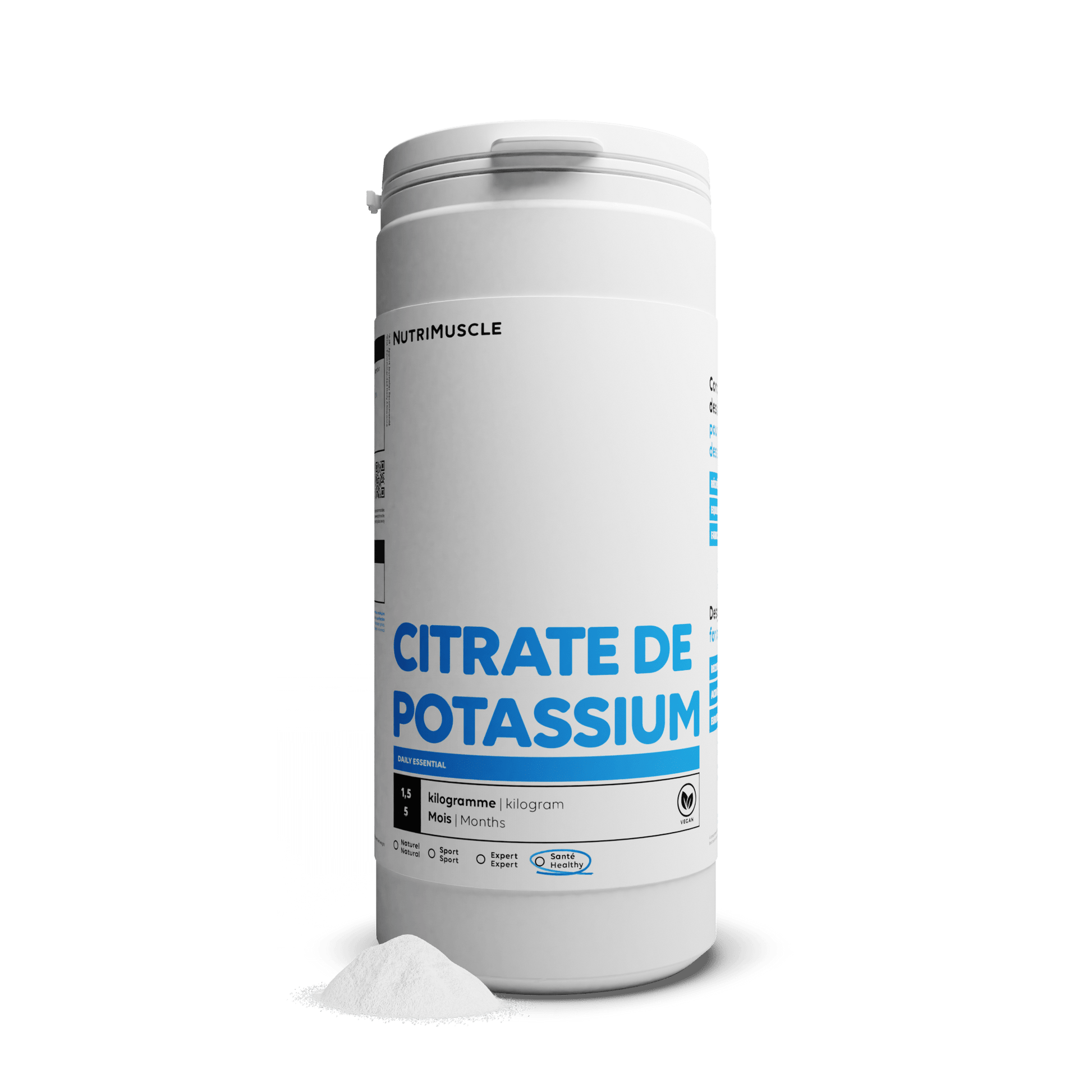 Nutrimuscle Minéraux 1.50 kg Citrate de Potassium en poudre