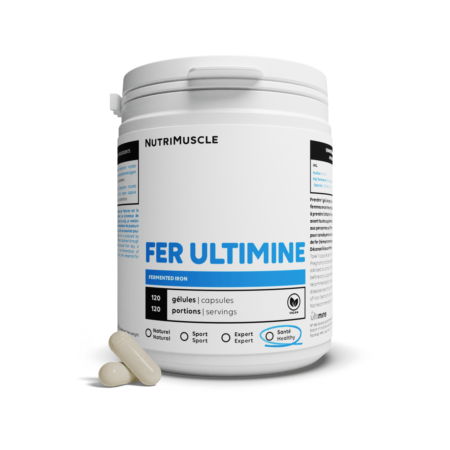 Nutrimuscle Minéraux 120 gélules Fer Ultimine™