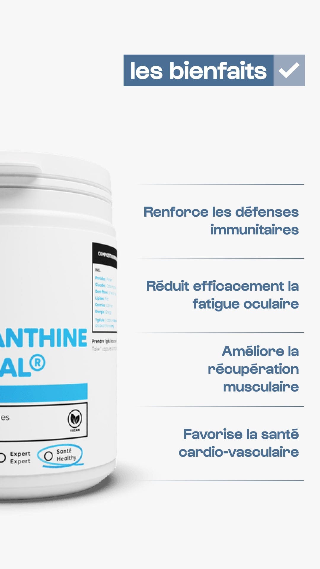 Nutrimuscle Nutriments Astaxanthine Astareal®