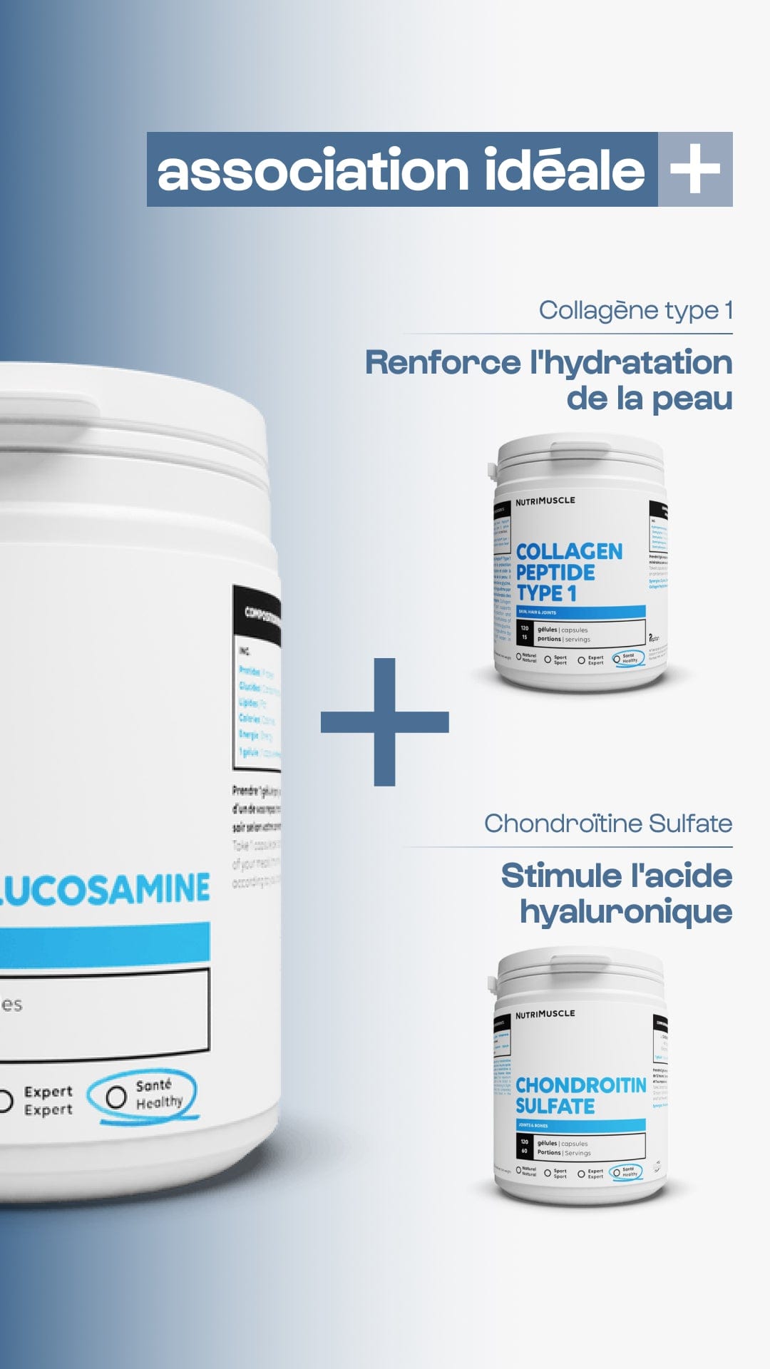 Nutrimuscle Nutriments Glucosamine (N-Acetylglucosamine) en gélules