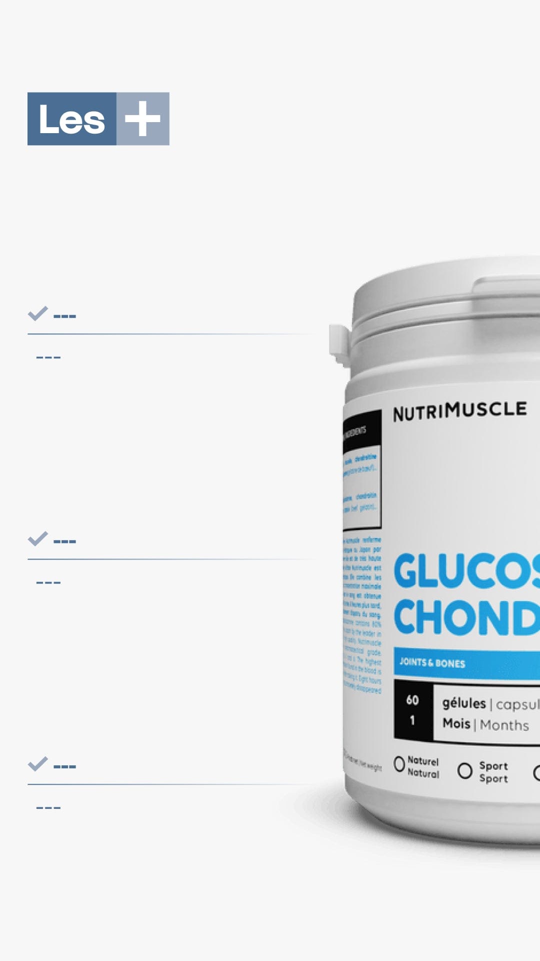 Nutrimuscle Nutriments Mix Glucosamine + Chondroïtine en gélules