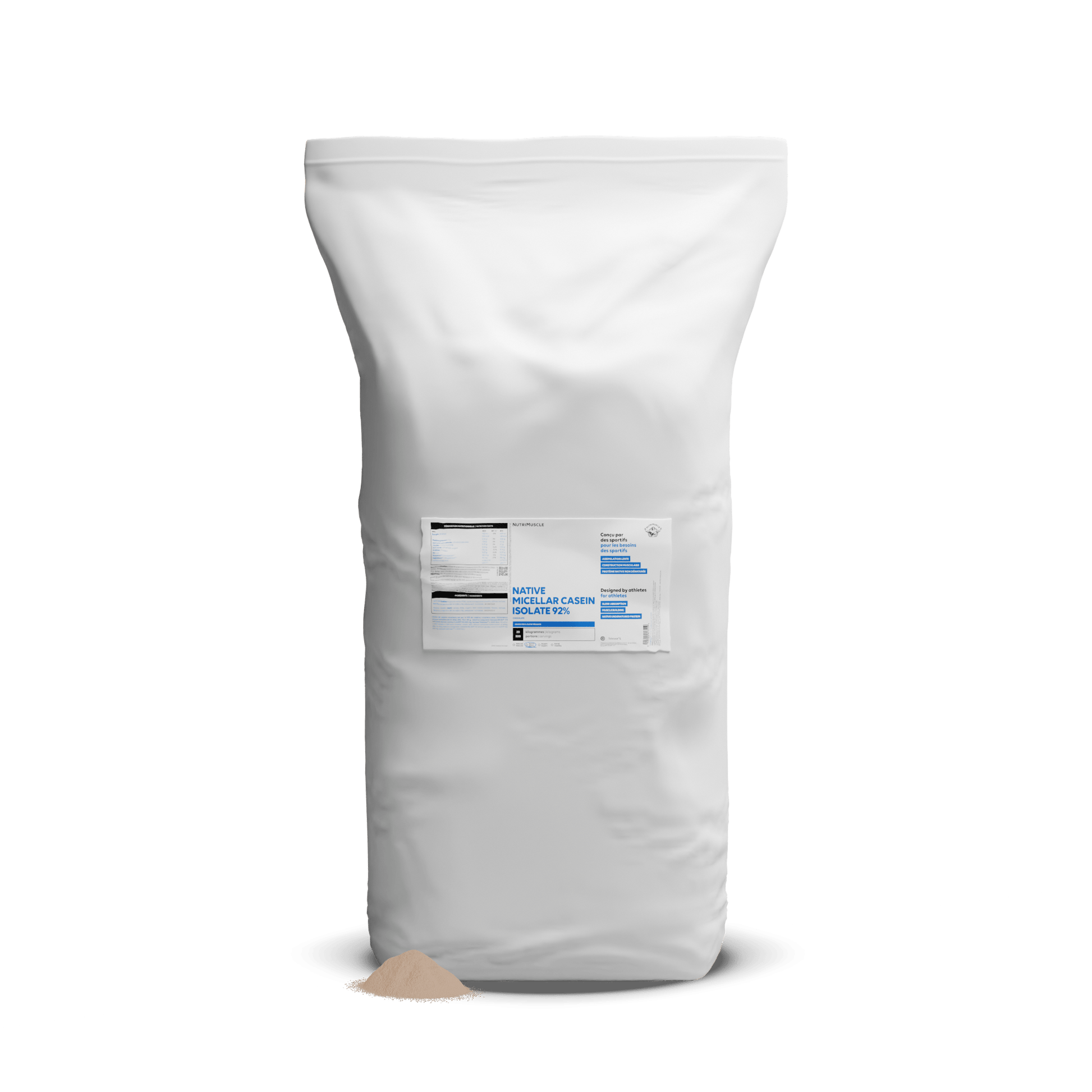 Nutrimuscle Protéines Chocolat / 20.00 kg Isolat de caséine micellaire 92%