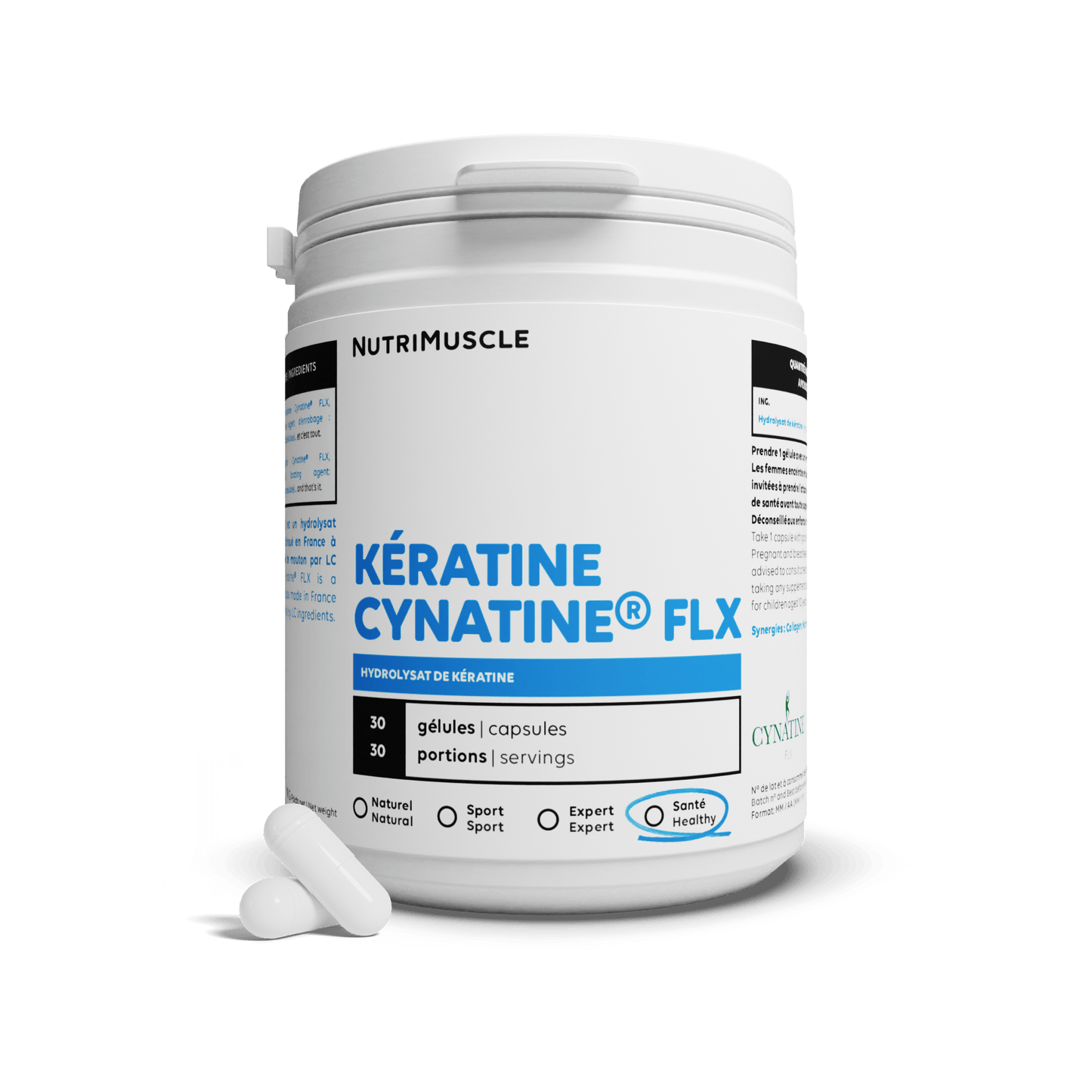 Nutrimuscle Protéines Kératine (Cynatine - FLX®) en gélules
