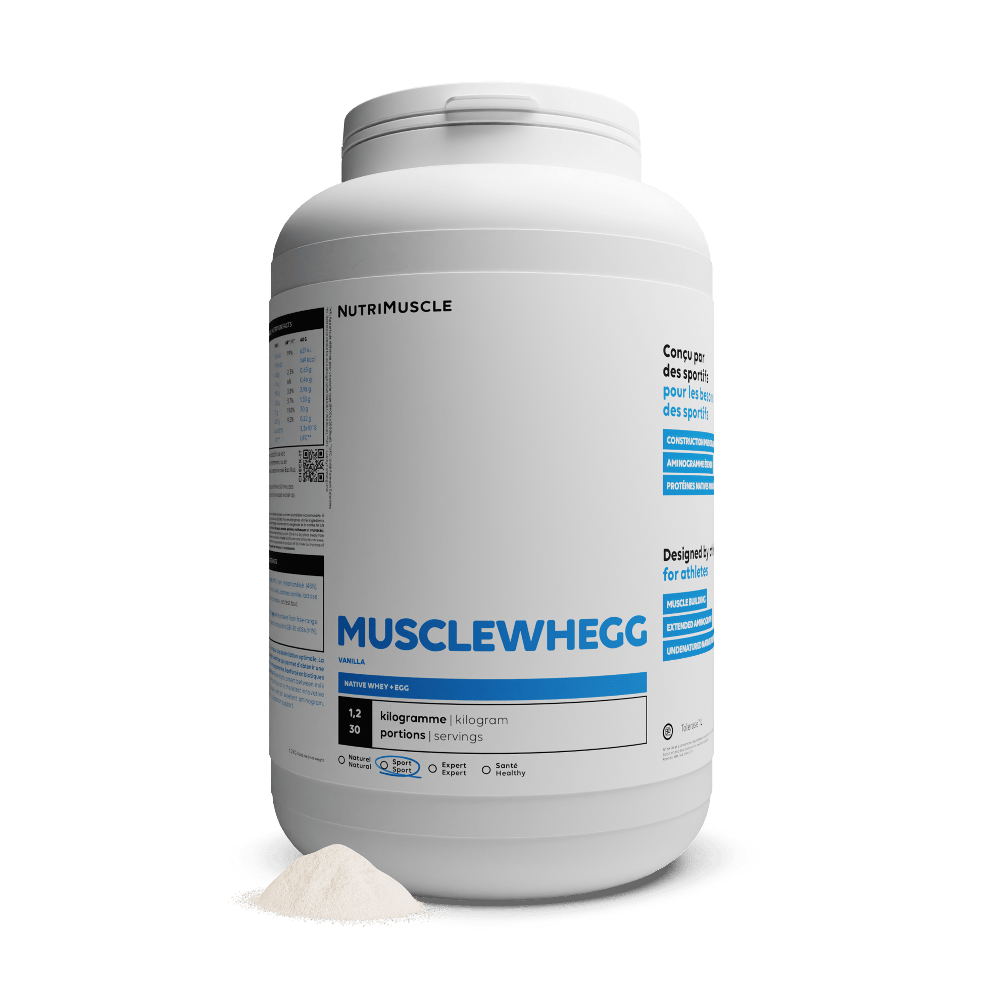 Nutrimuscle Protéines Vanille / 1.20 kg Musclewhegg - Mix Protein