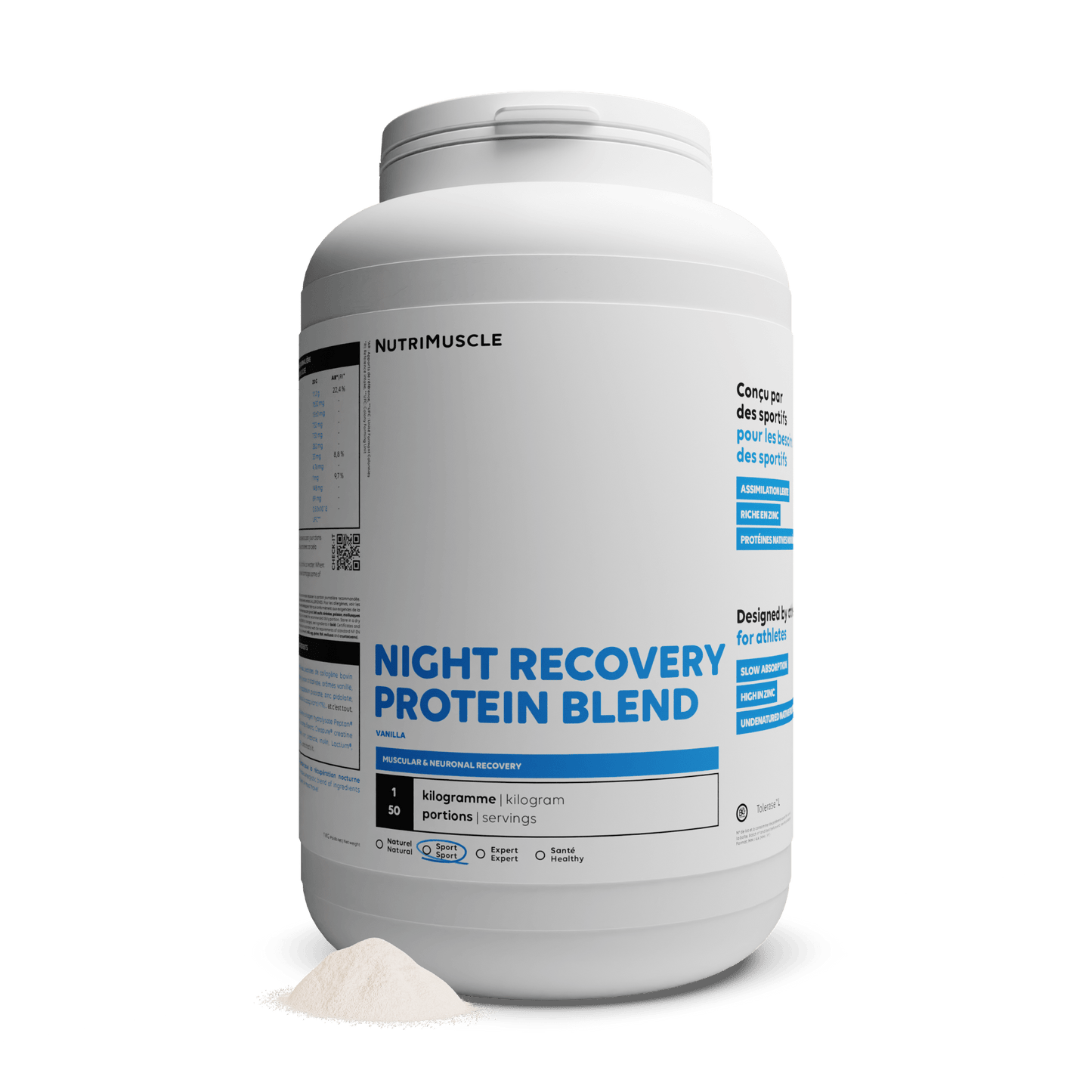 Nutrimuscle Protéines Vanille / 1.00 kg Night Recovery Protein Blend