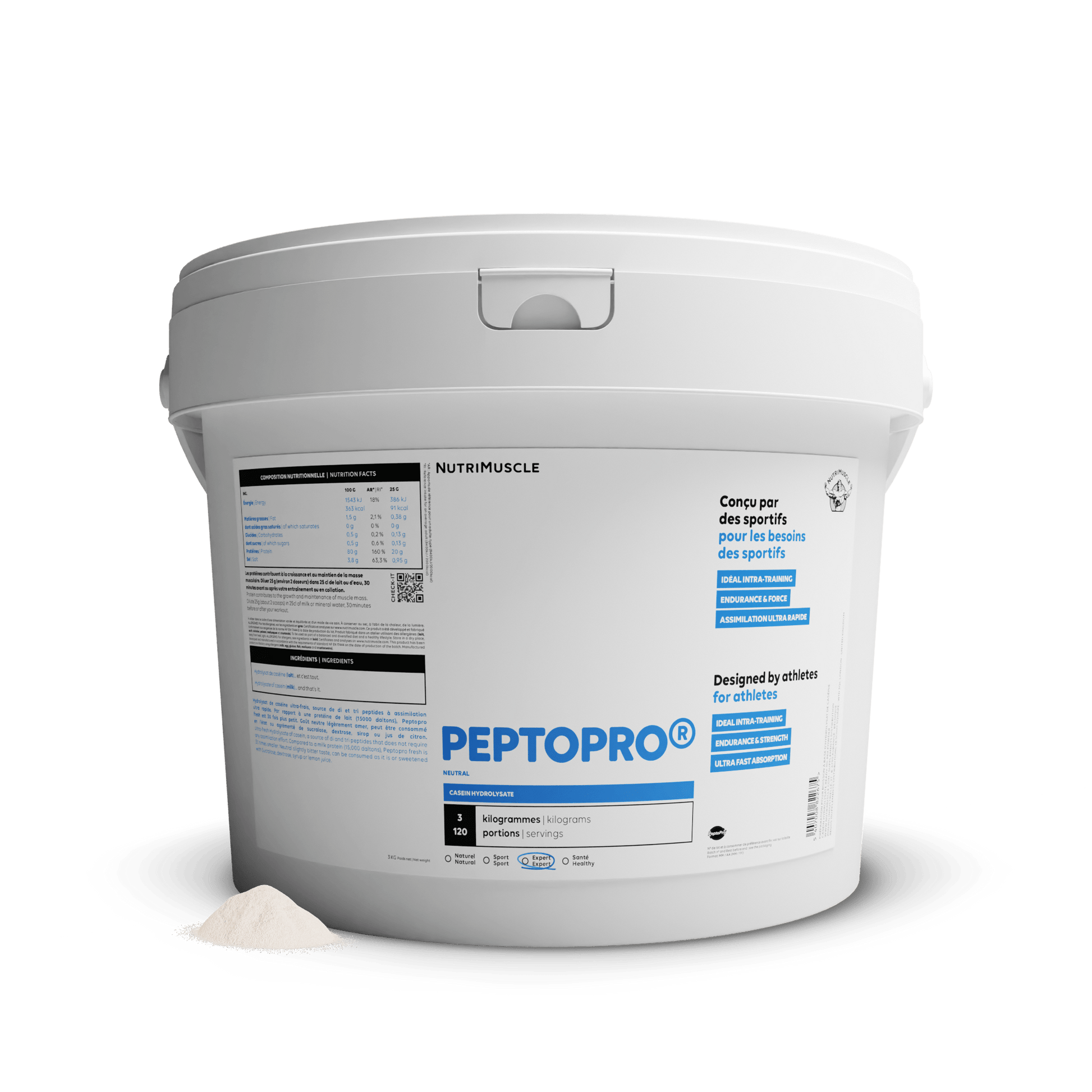 Nutrimuscle Protéines 3.00 kg PeptoPro® Hydrolysat de Caséine