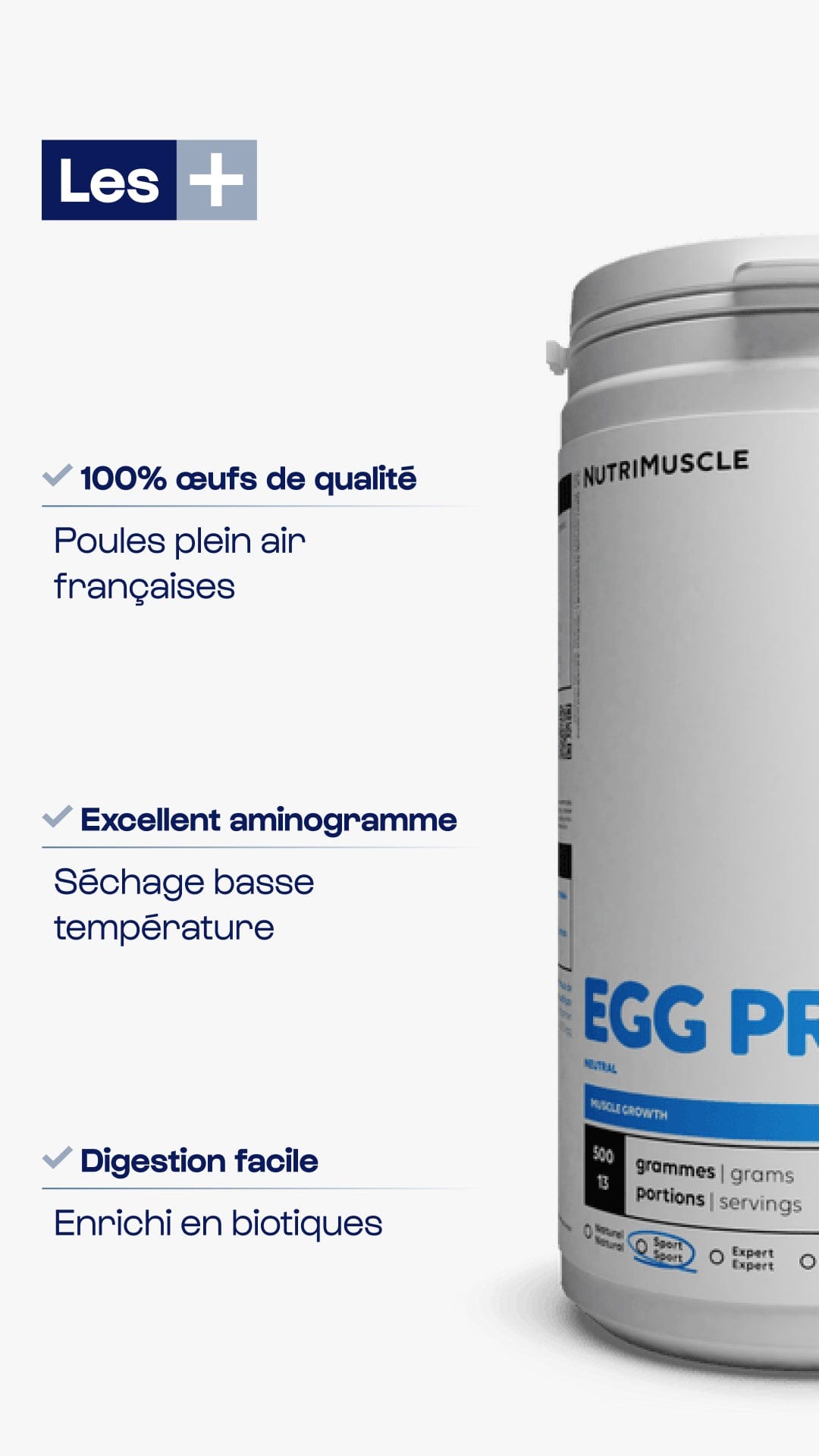 Nutrimuscle Protéines Protéine d'œuf en poudre