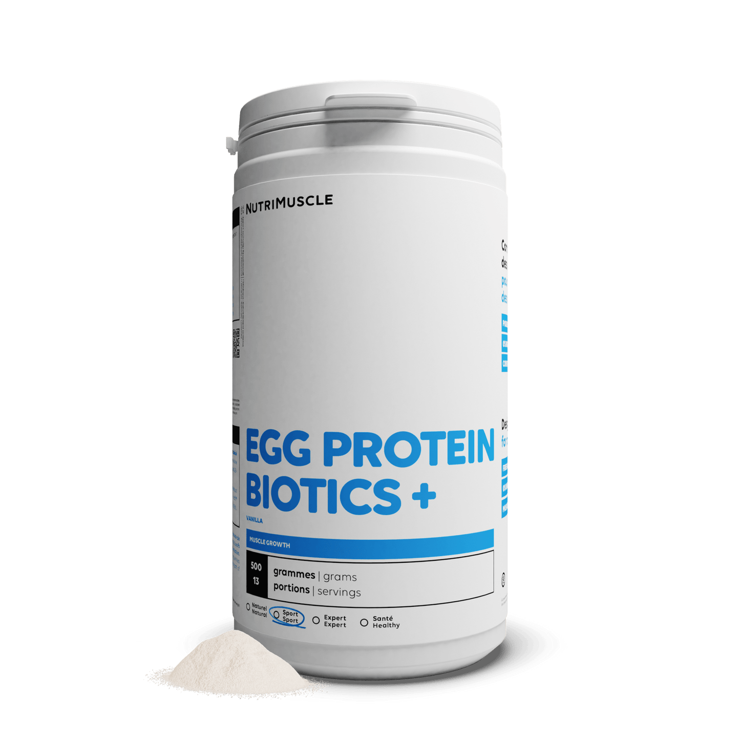 Nutrimuscle Protéines Vanille / 500 g Protéine d'œuf en poudre