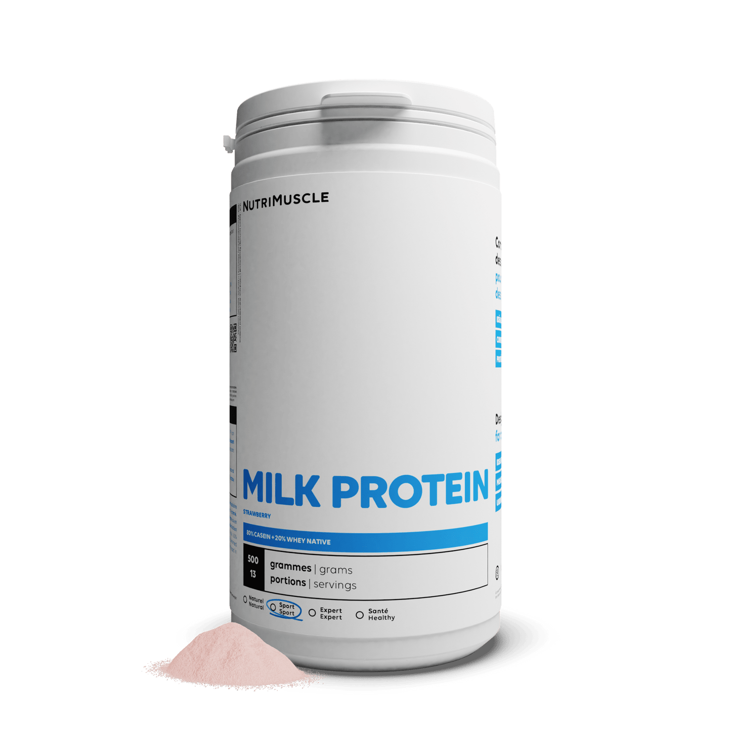Nutrimuscle Protéines Fraise / 500 g Protéines Totales