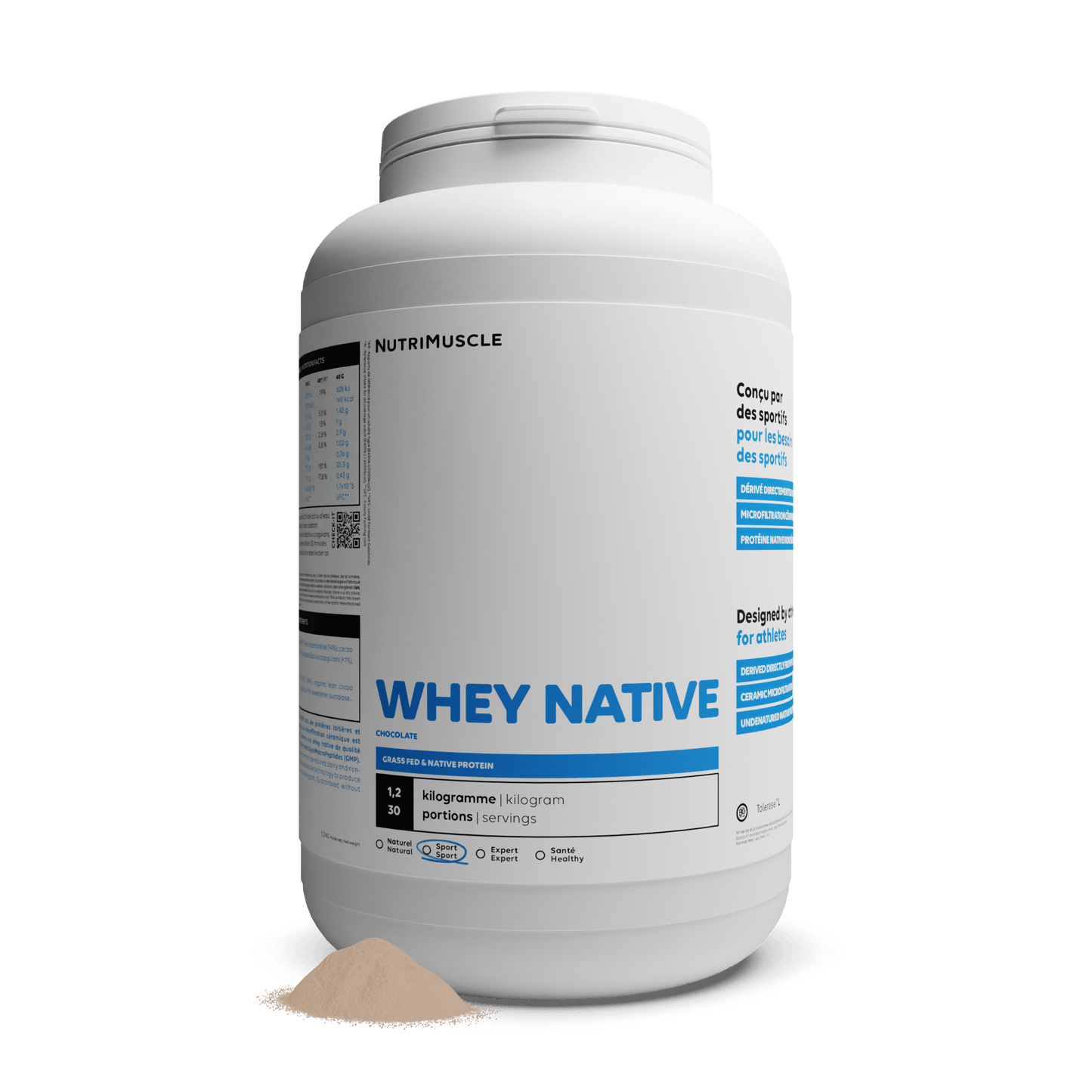 Nutrimuscle Protéines Chocolat / 1.20 kg Whey Native