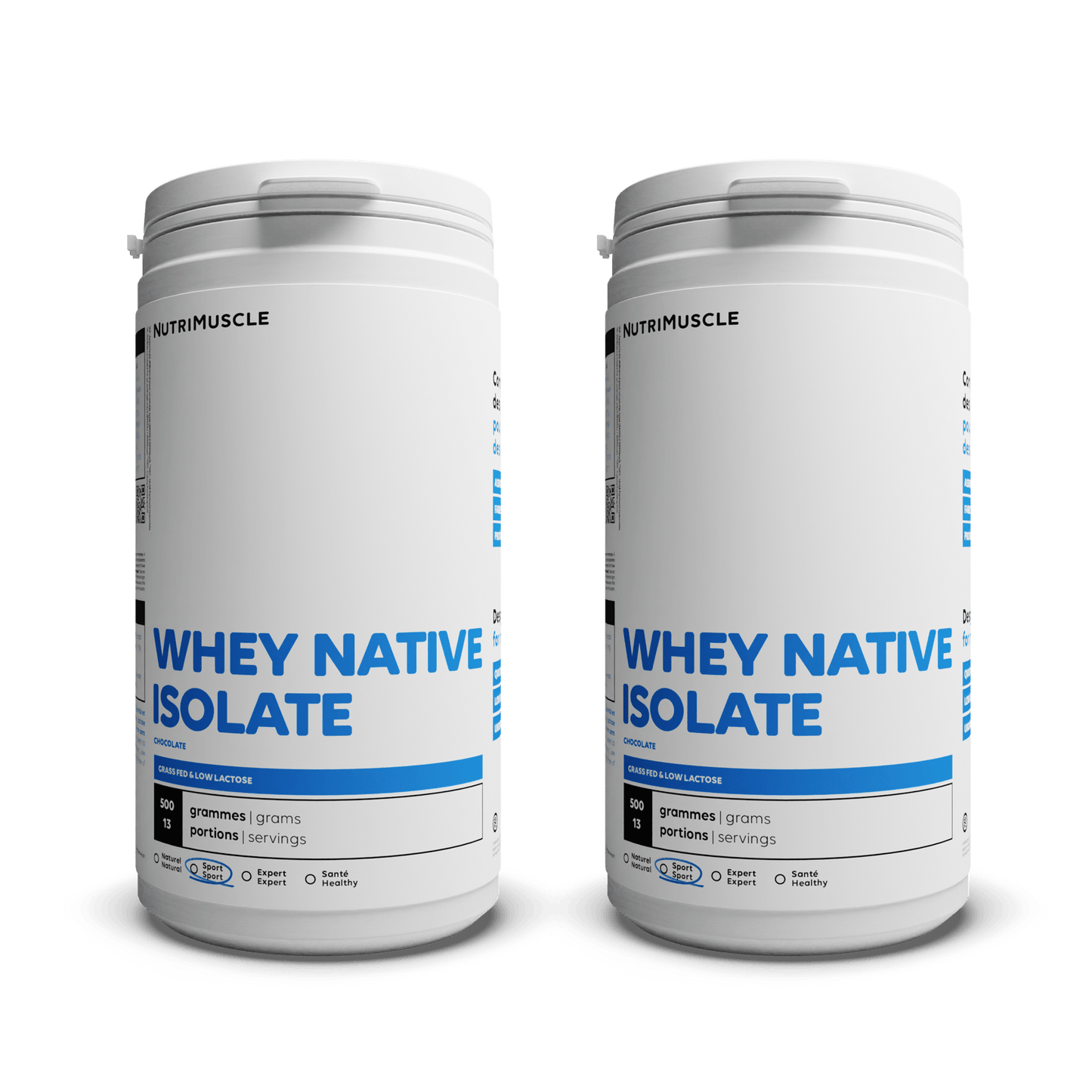 Nutrimuscle Protéines Chocolat / 1.00 kg Whey Native Isolate (Low lactose)