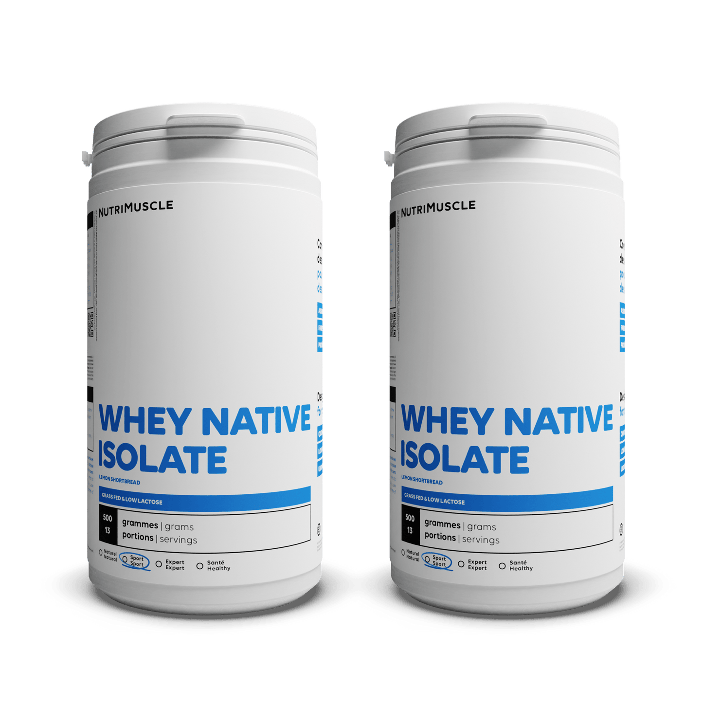 Nutrimuscle Protéines Sablé Citron / 1.00 kg Whey Native Isolate (Low lactose)